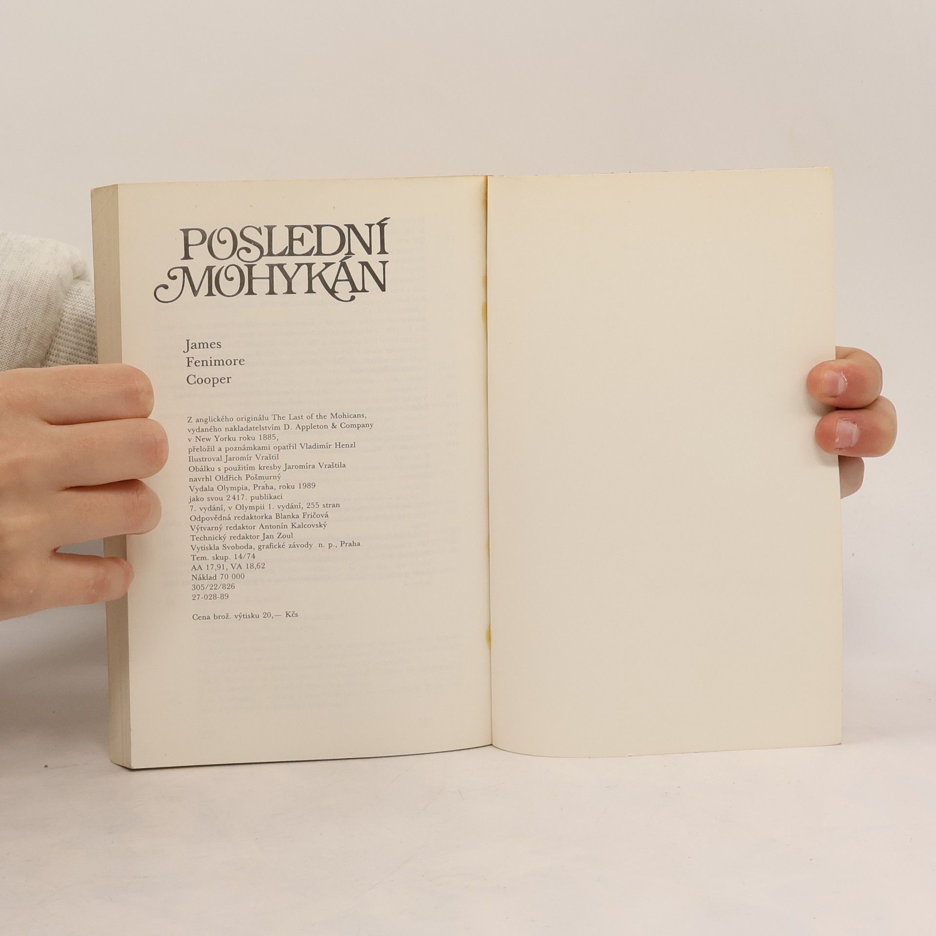 James Fenimore Cooper Poslední Mohykán