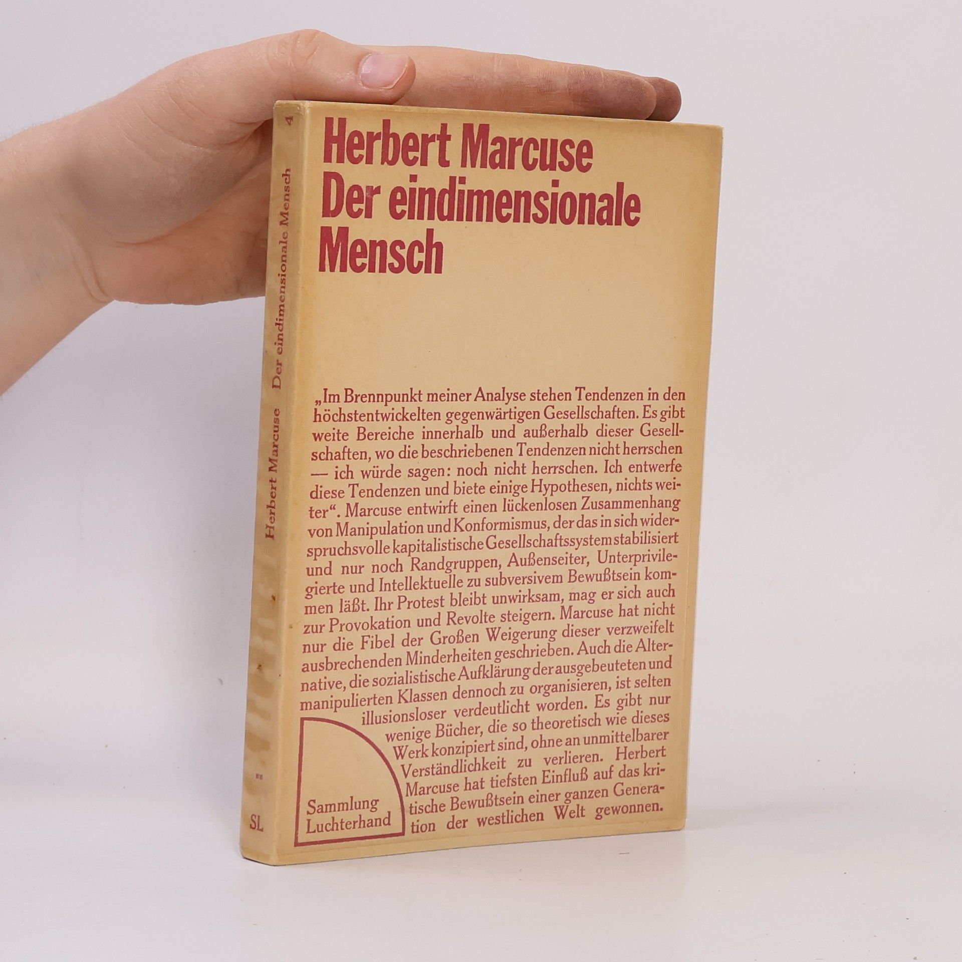 Herbert Marcuse Der eindimensionale Mensch