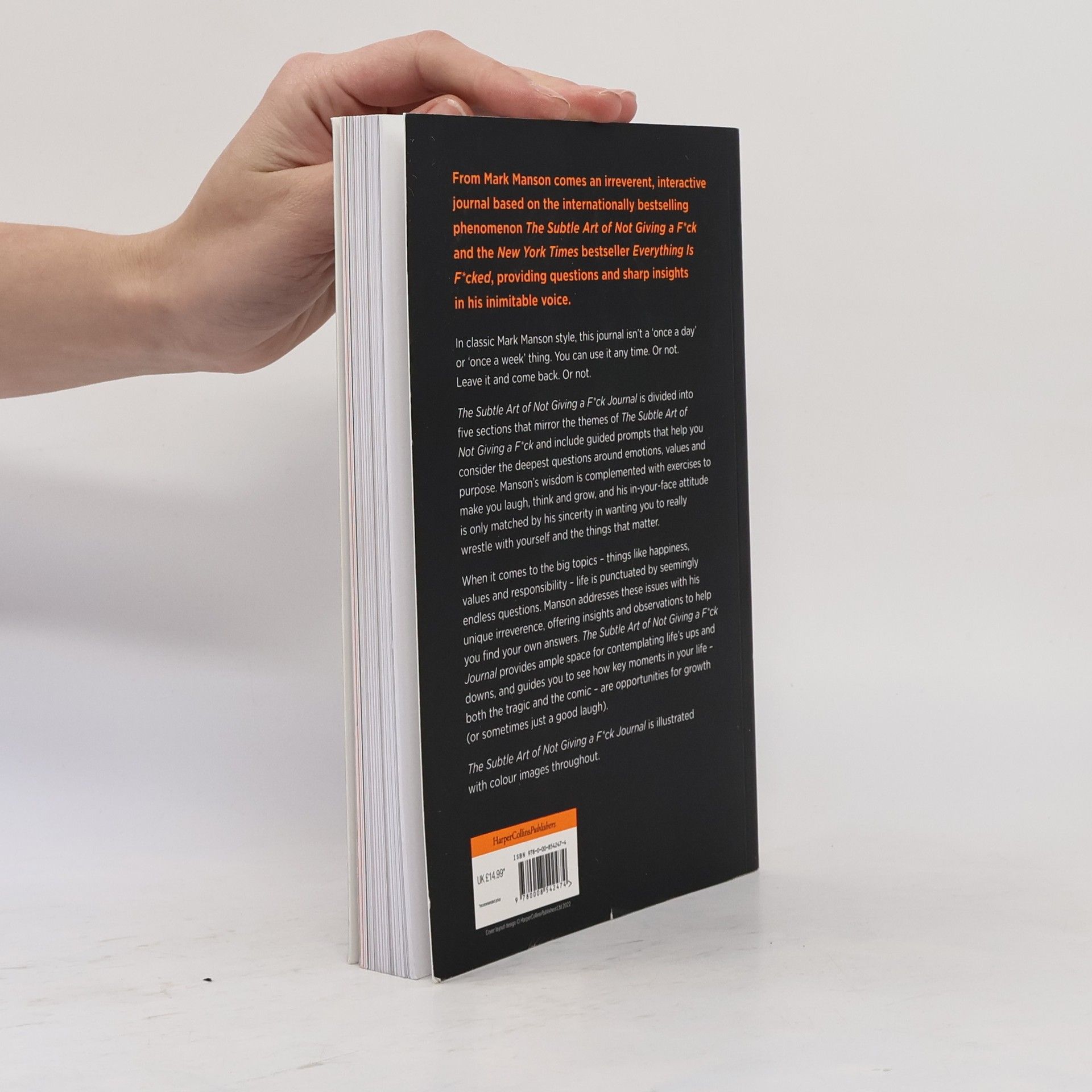 Mark Manson The Subtle Art of Not Giving a F*ck Journal