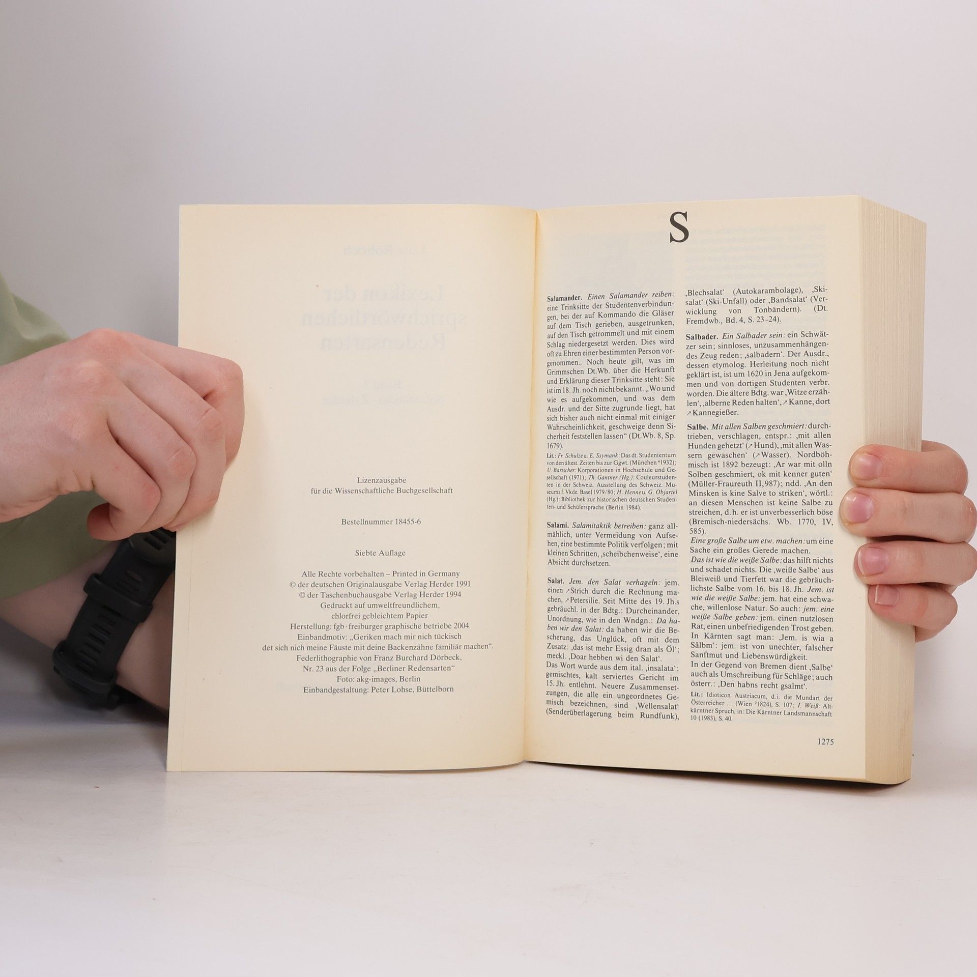 Lutz Röhrich Lexikon der sprichwörtlichen Redensarten 3