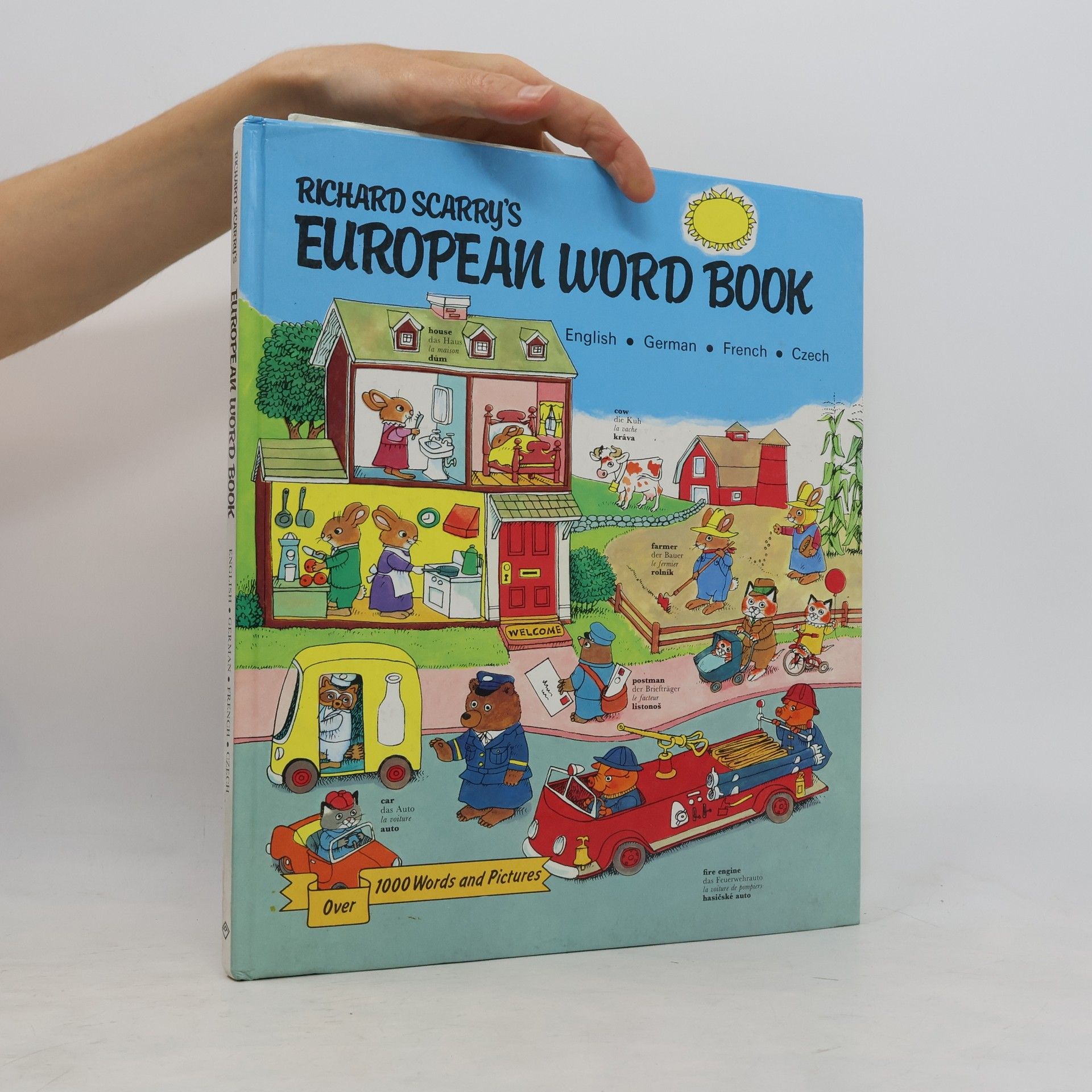 Richard Scarry European Word Book. English, German, French, Czech