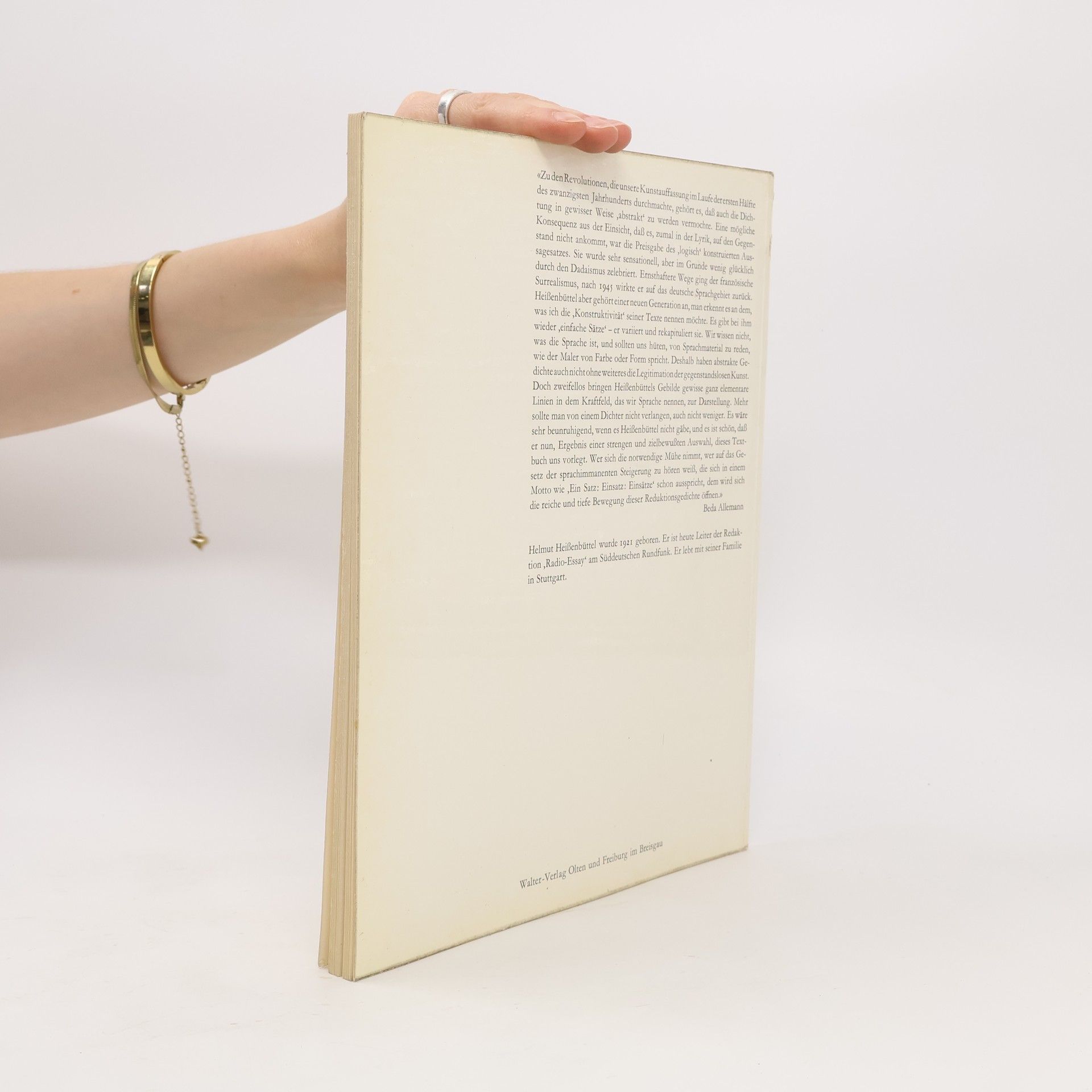 Helmut Heissenbüttel Textbuch 1
