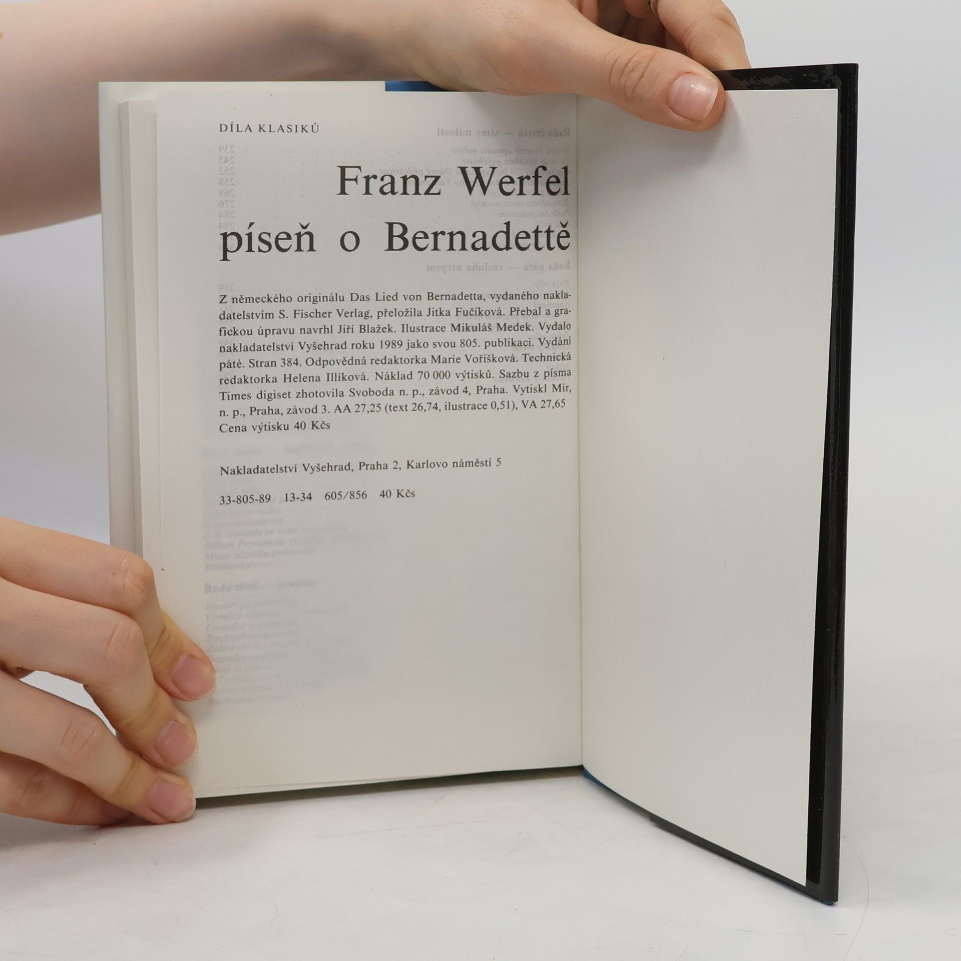 Franz Werfel Píseň o Bernadettě
