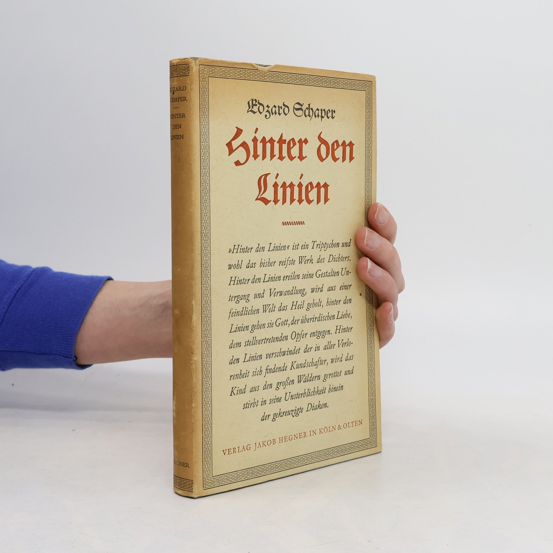 Edzard Schaper Sinter den Linien