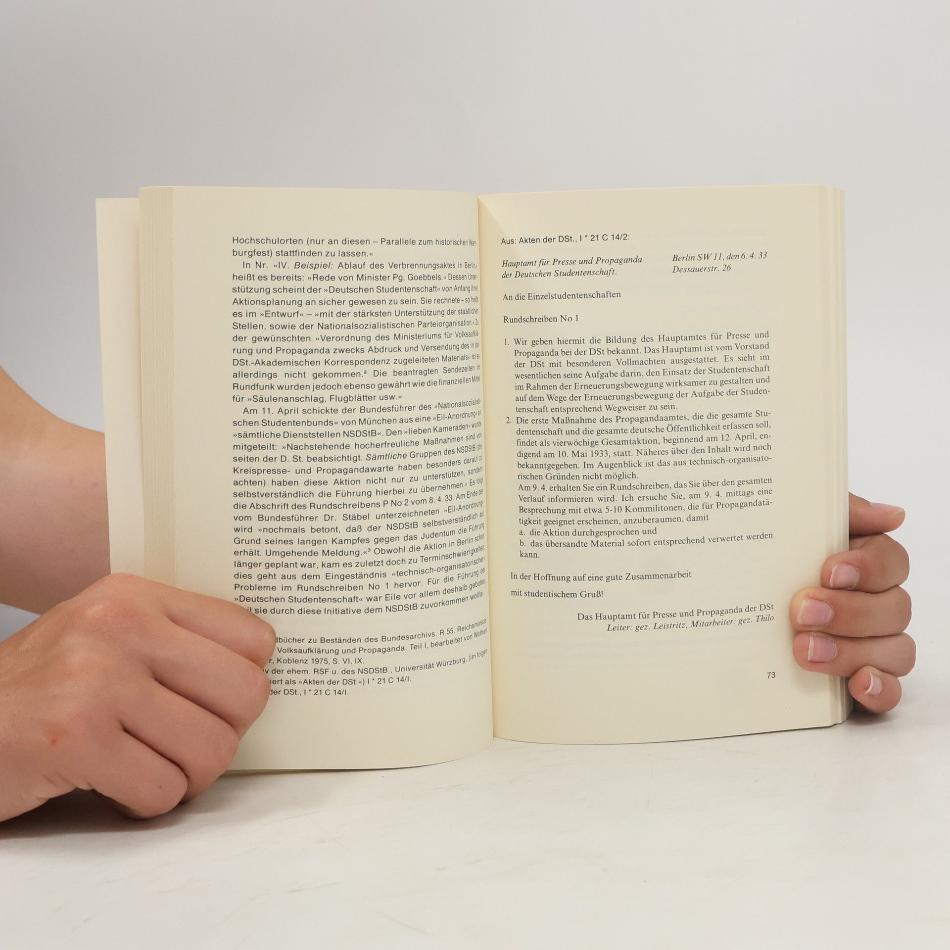 Gerhard Sauder Die Bücherverbrennung