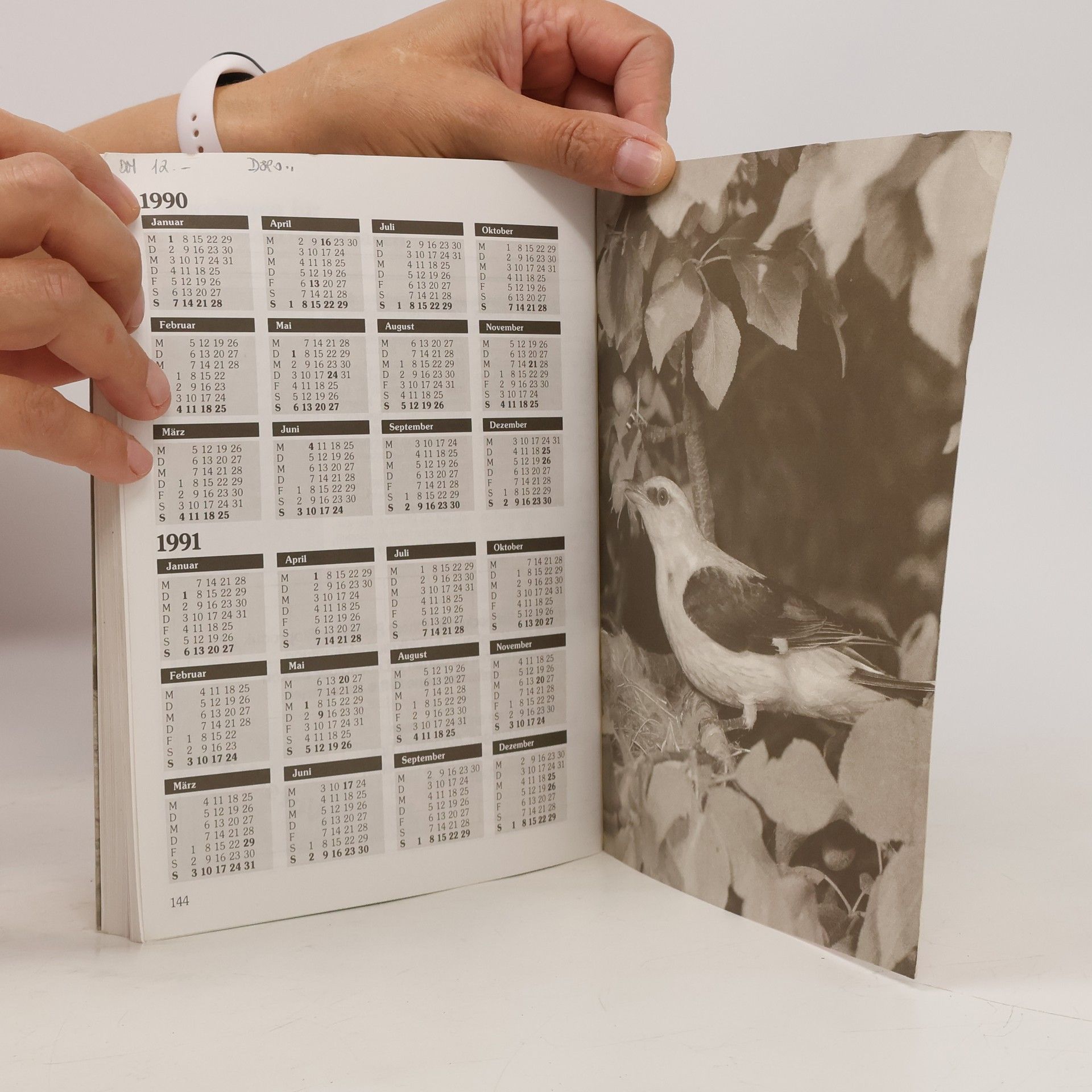 Klaus Dürkop Kalender für den Biologischen Garten 1990