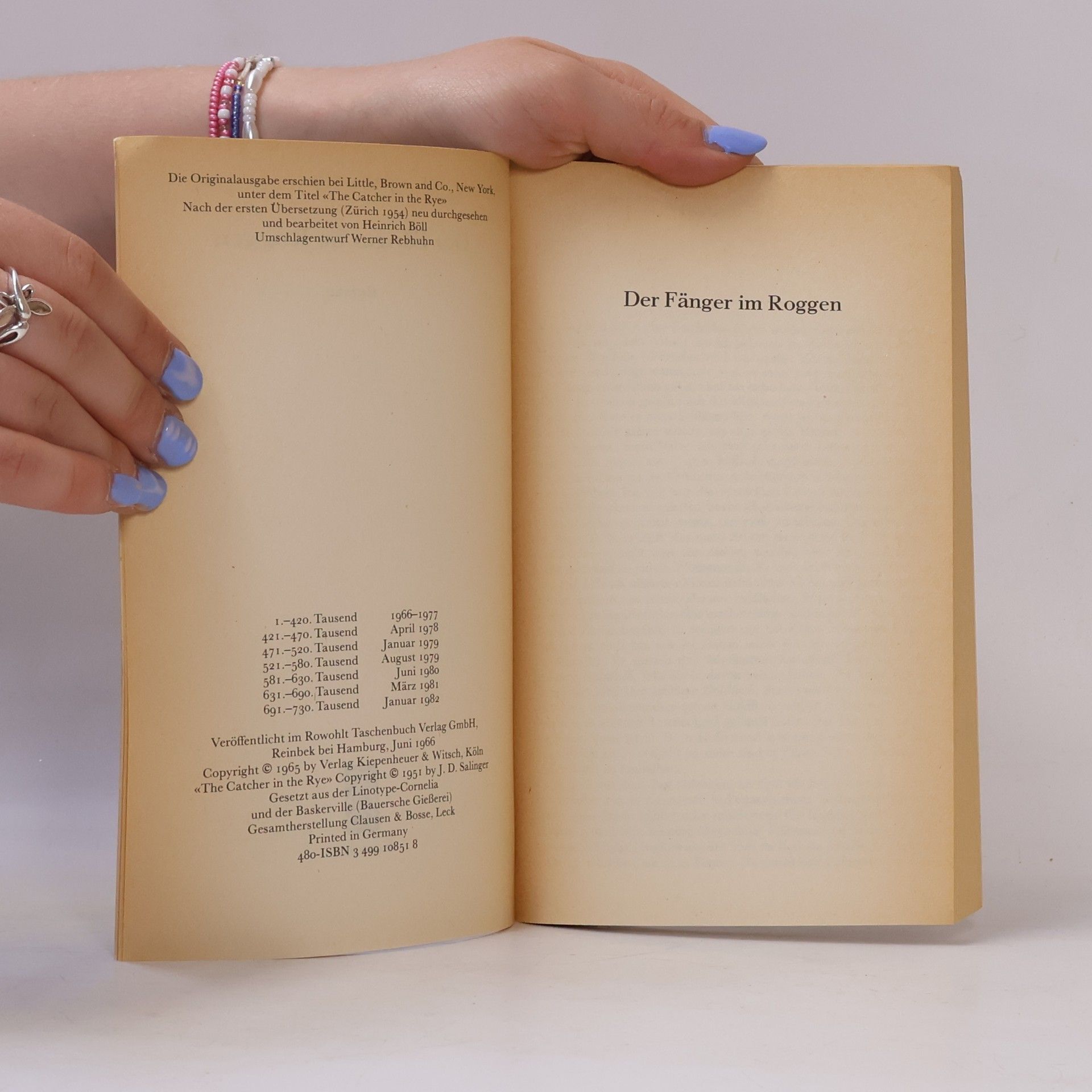 J. D. Salinger Der Fänger im Roggen
