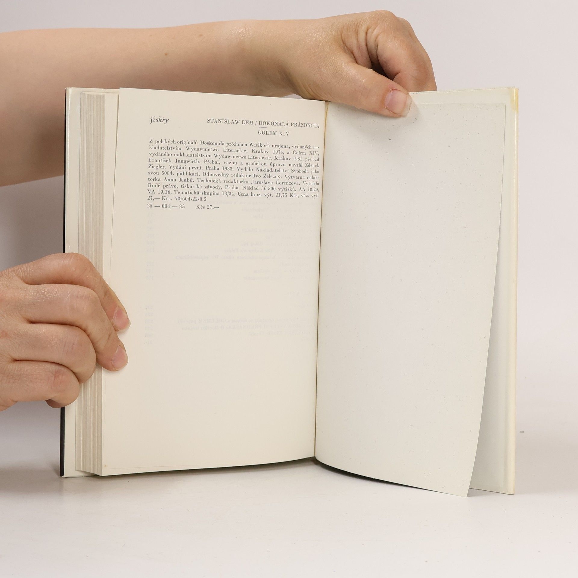Stanisław Lem Dokonalá prázdnota. Golem XIV.
