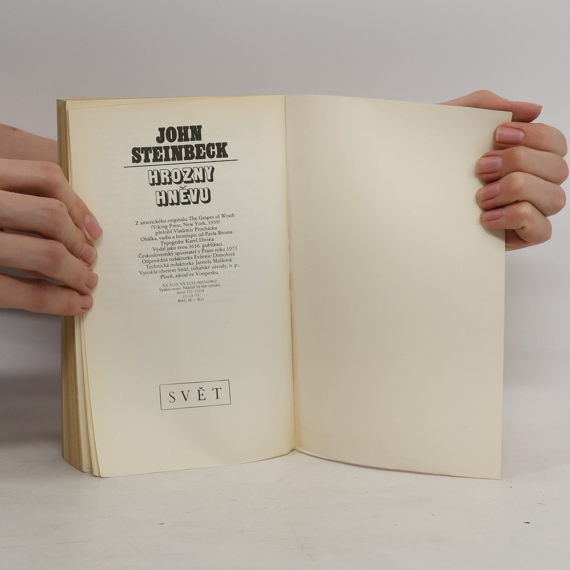 John Steinbeck Hrozny hněvu