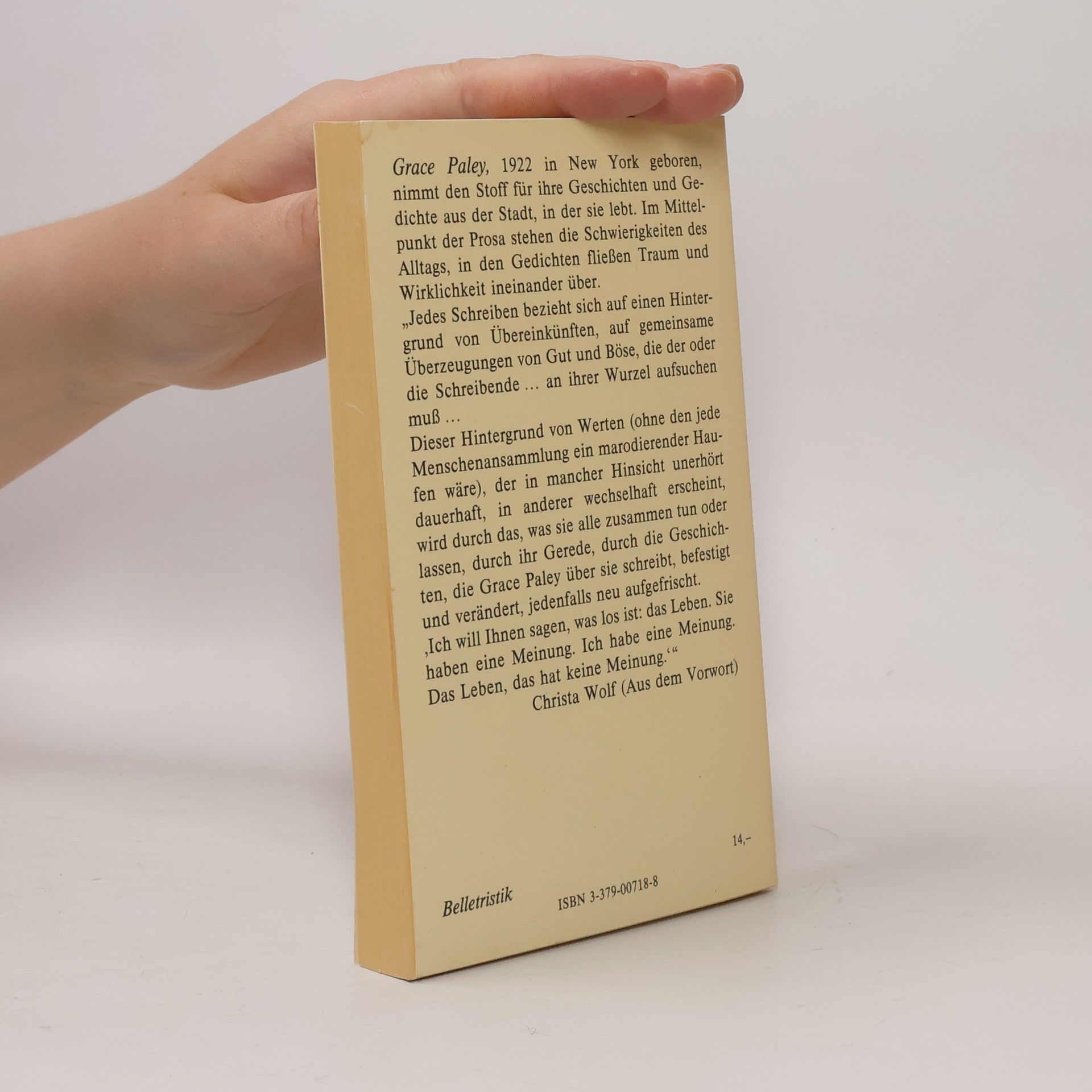 Grace Paley Reclam-Bibliothek - 1412: Die schwebende Wahrheit
