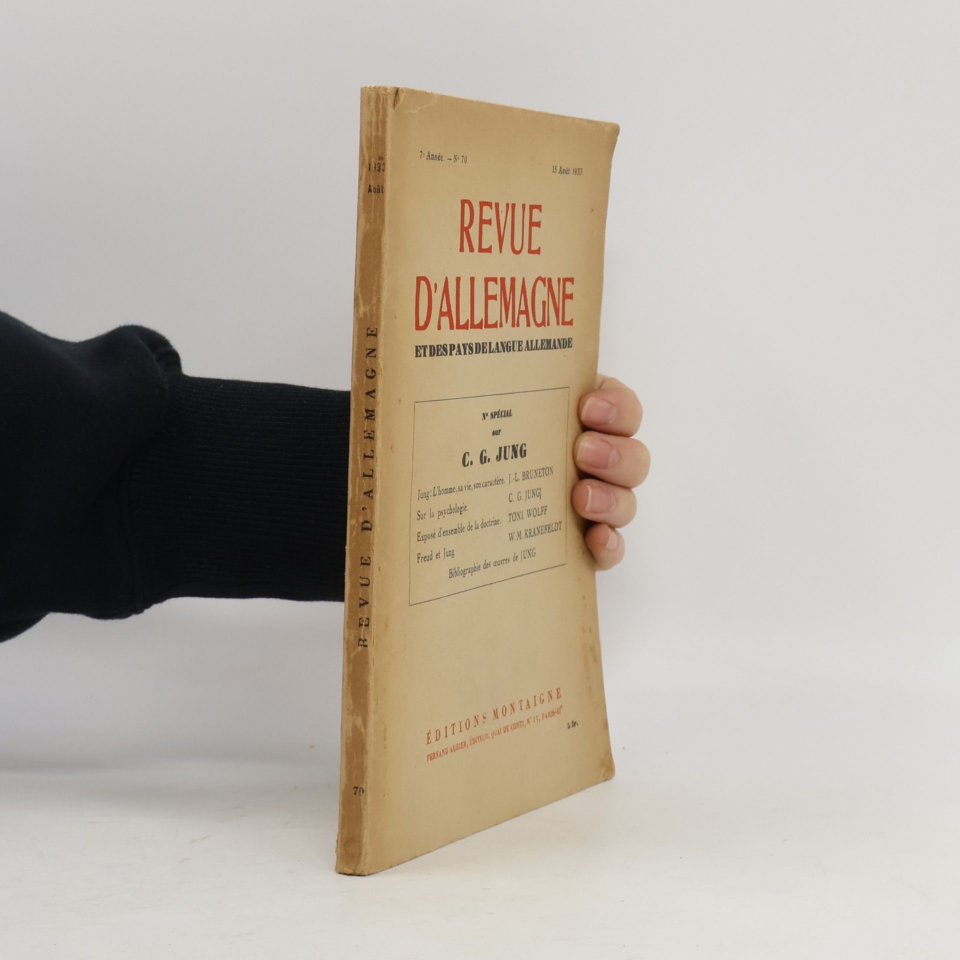 Carl Gustav Jung Revue d'Allemagne et des pays de langue allemande