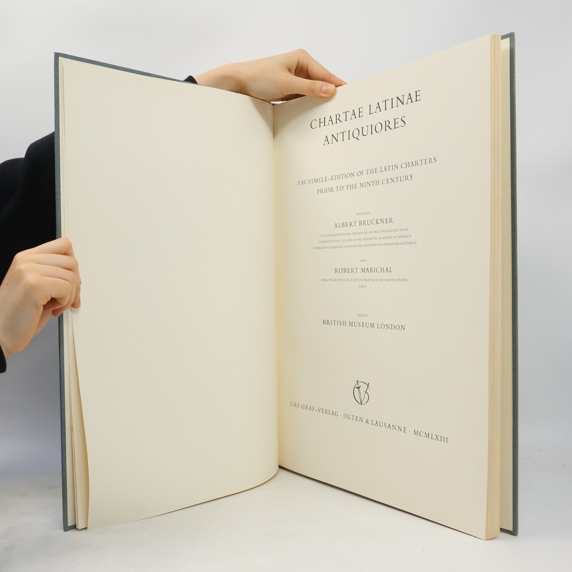 Albert Bruckner Chartae Latinae Antiquiores