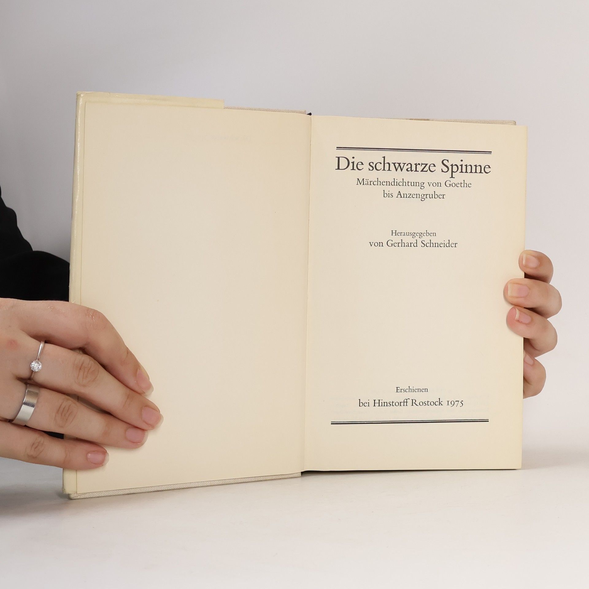 Johann Wolfgang von Goethe Die schwarze Spinne