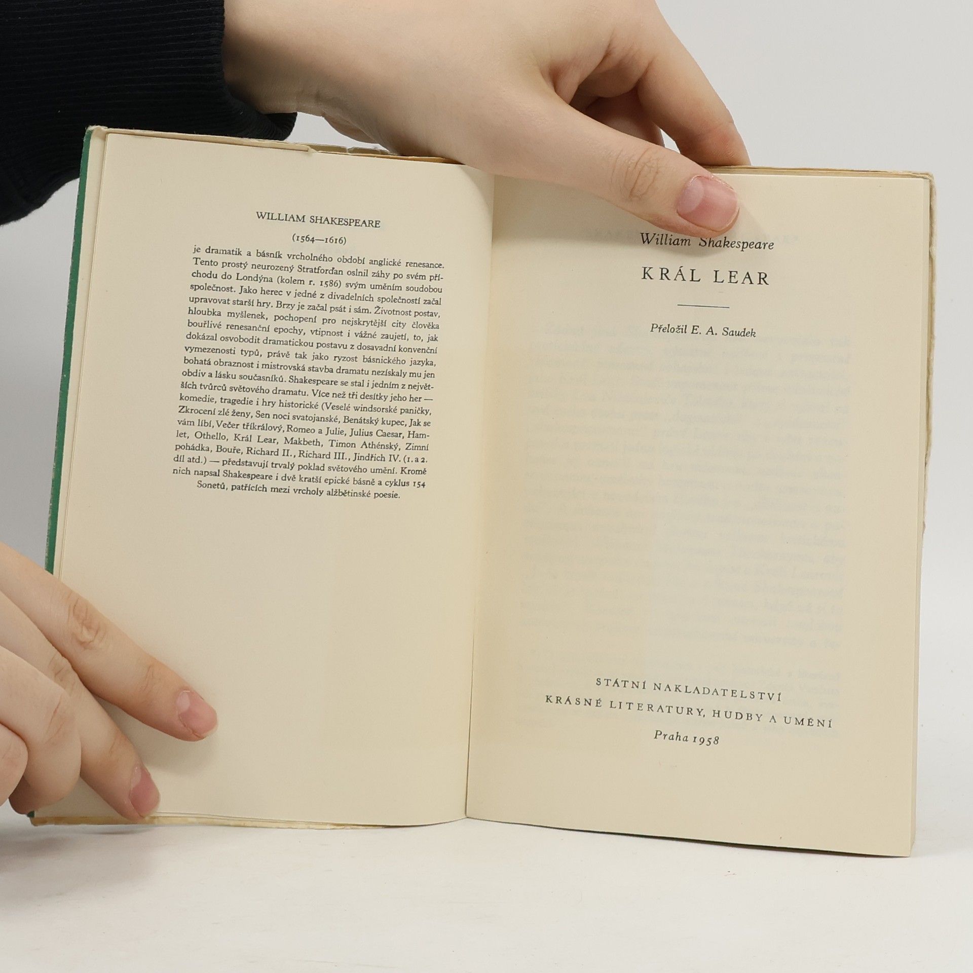 William Shakespeare Král Lear