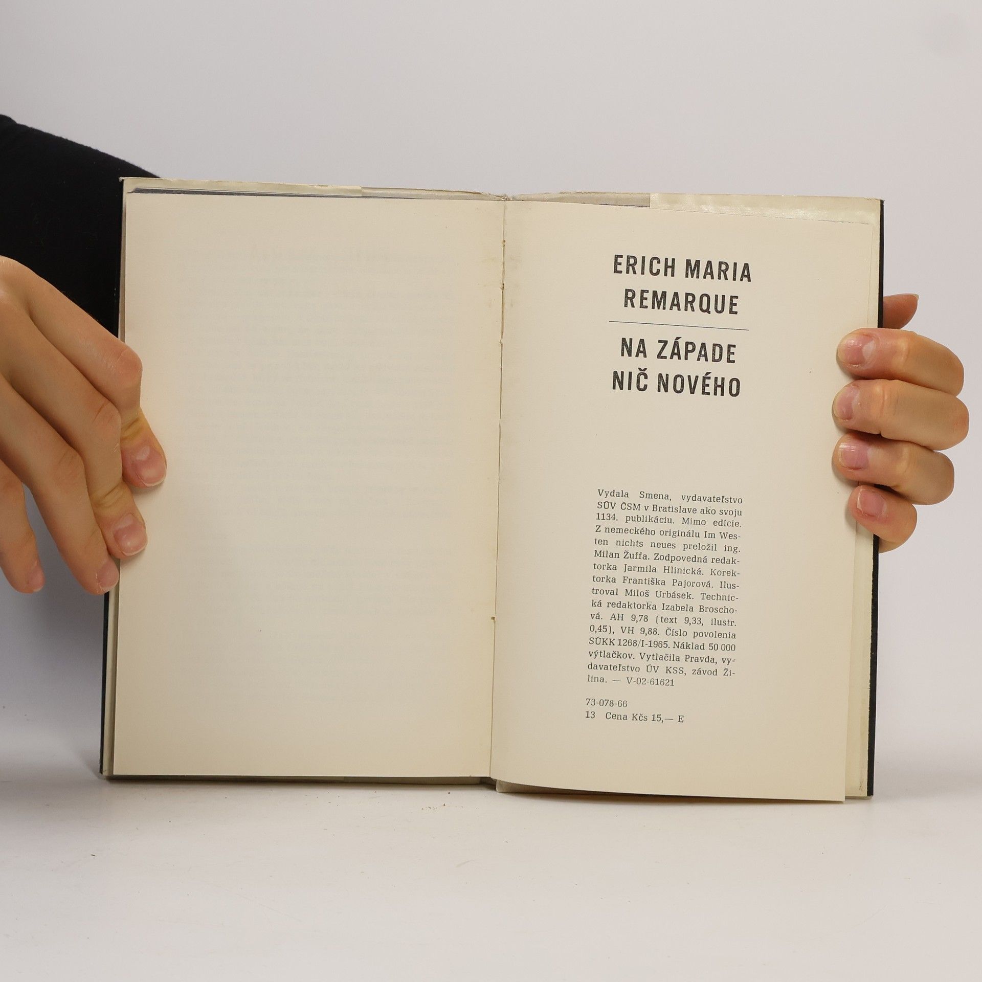 Erich Maria Remarque Na západe nič nového