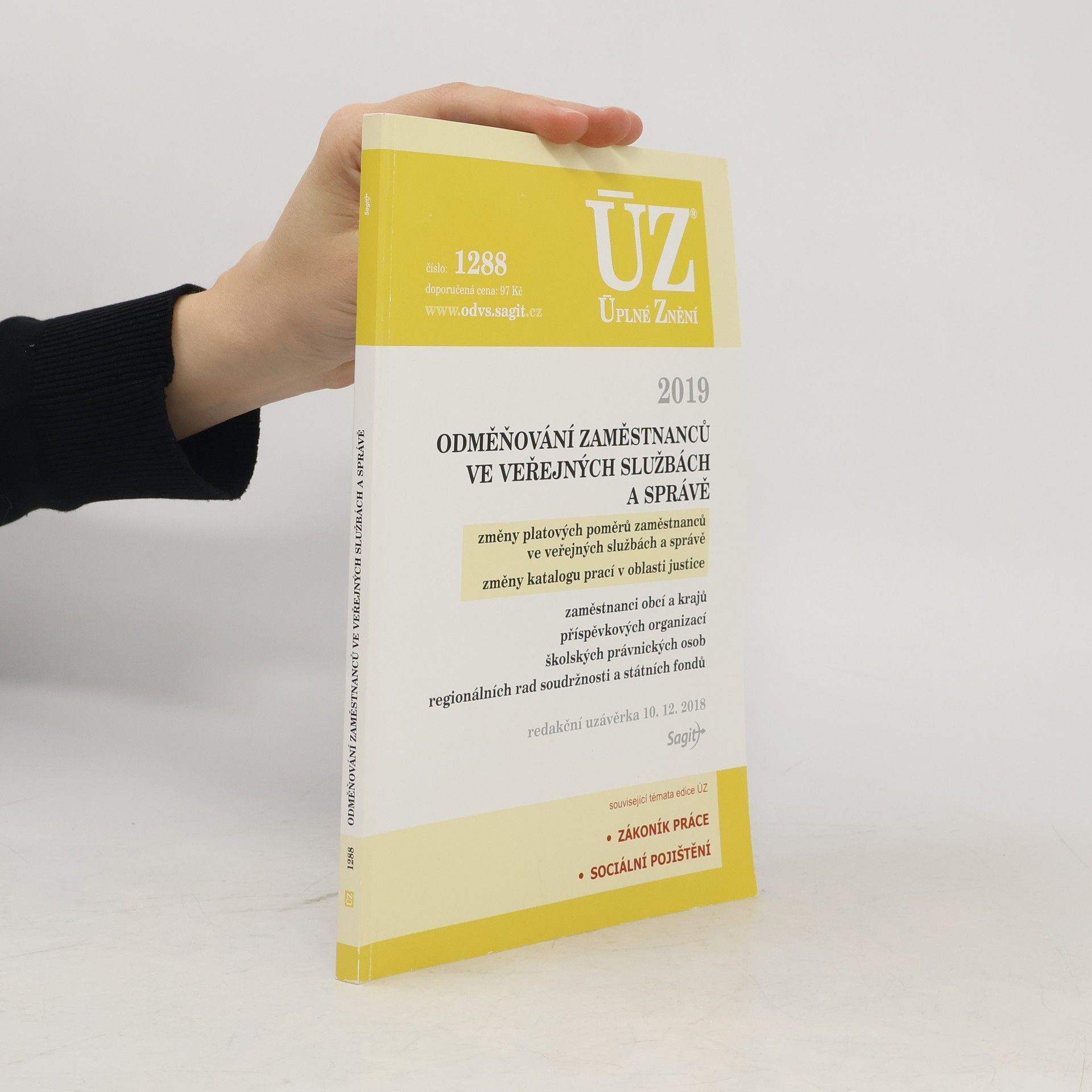 Collectif d'auteurs ÚZ č. 1288 - Odměňování zaměstnanců ve veřejných službách a správě, 2019