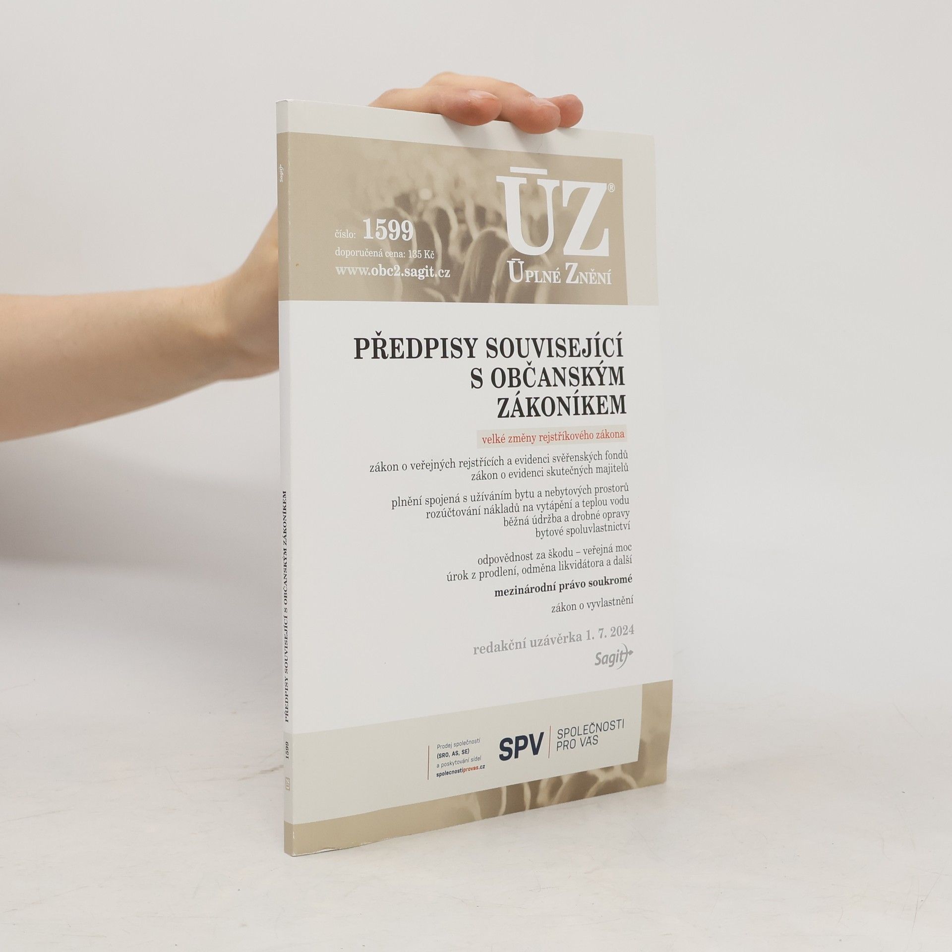Kolektiv autorů ÚZ 1599 Předpisy související s občanským zákoníkem - veřejné rejstříky, evidence skutečných majitelů, mezinárodní právo soukromé