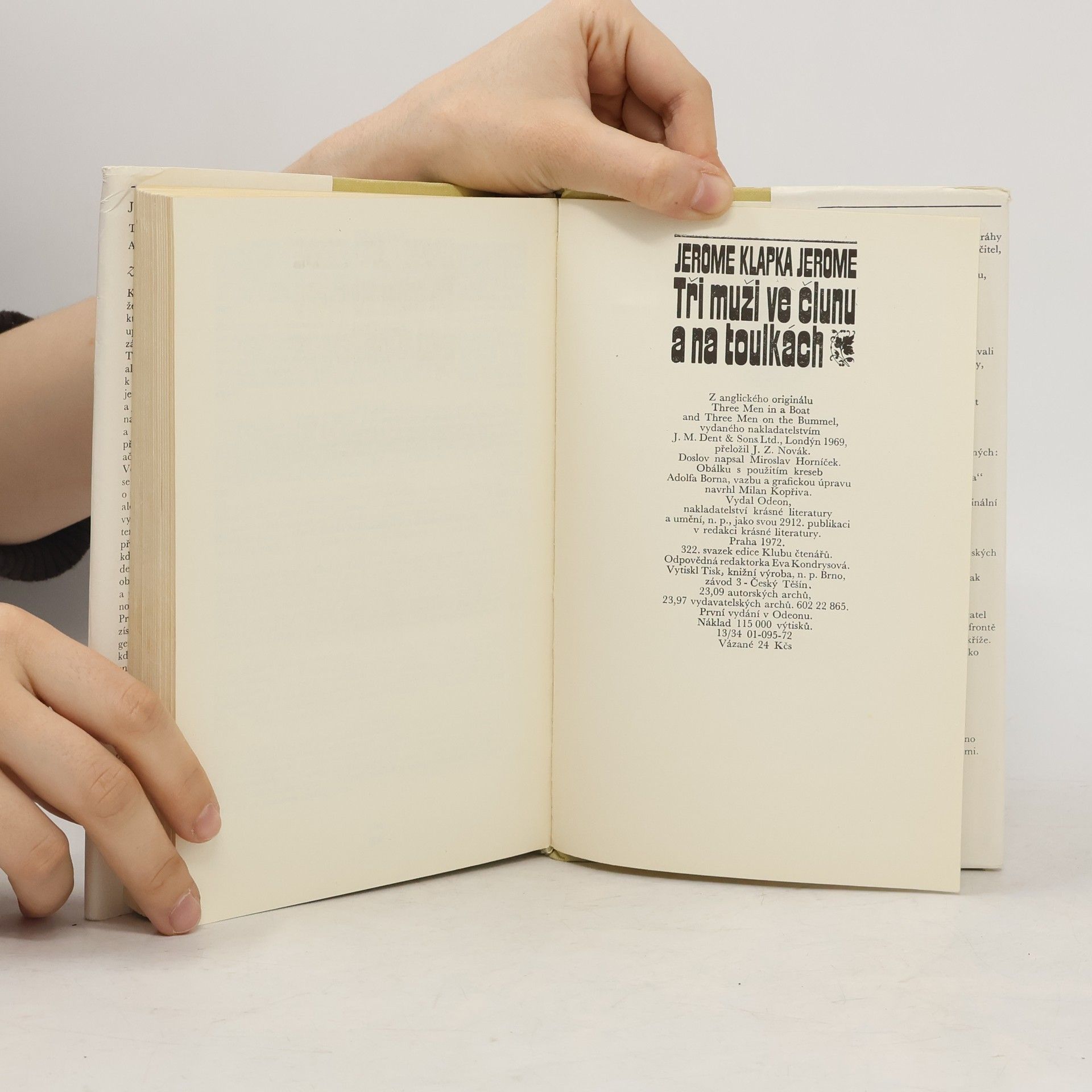 Jerome K. Jerome Tři muži ve člunu a na toulkách