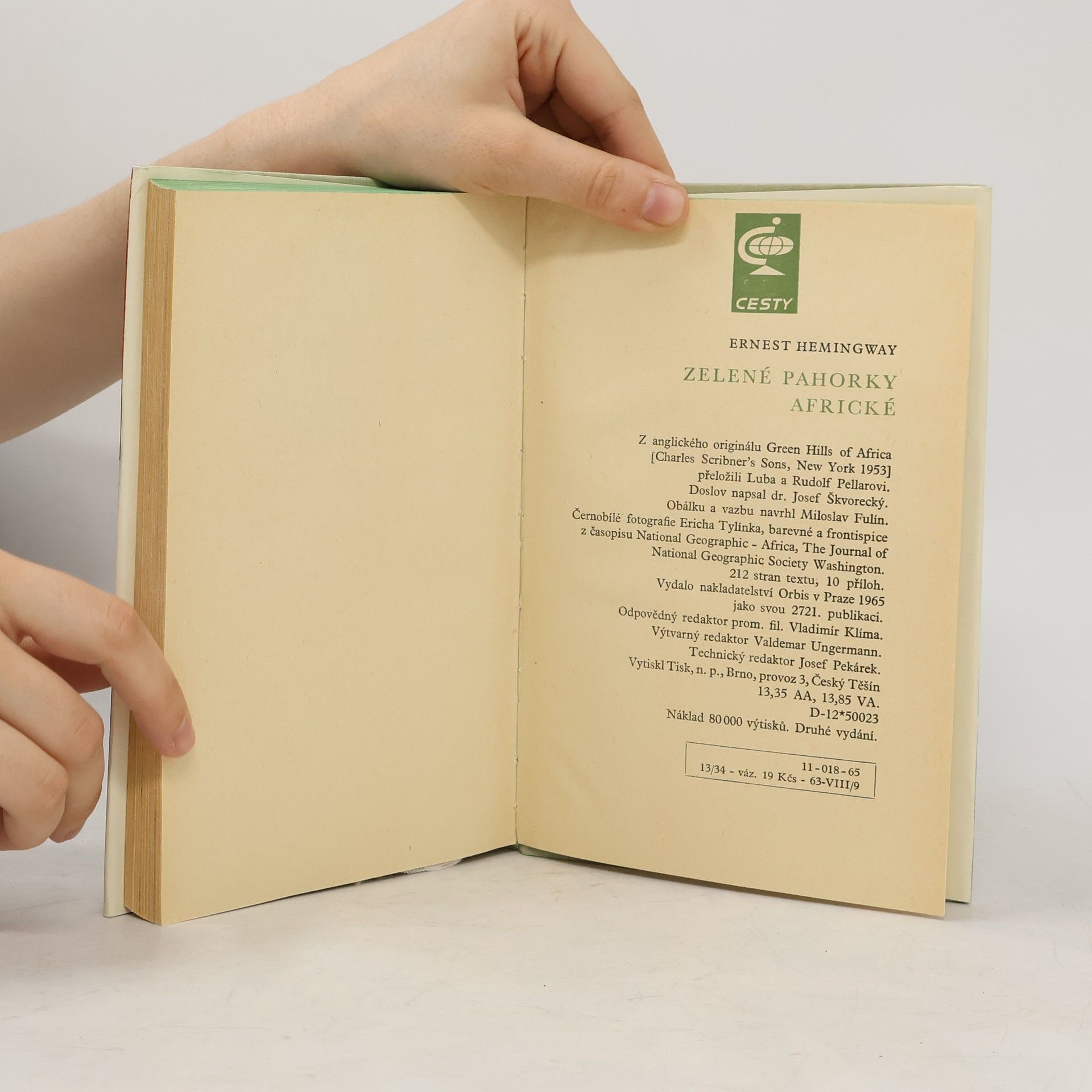 Ernest Hemingway Zelené pahorky africké