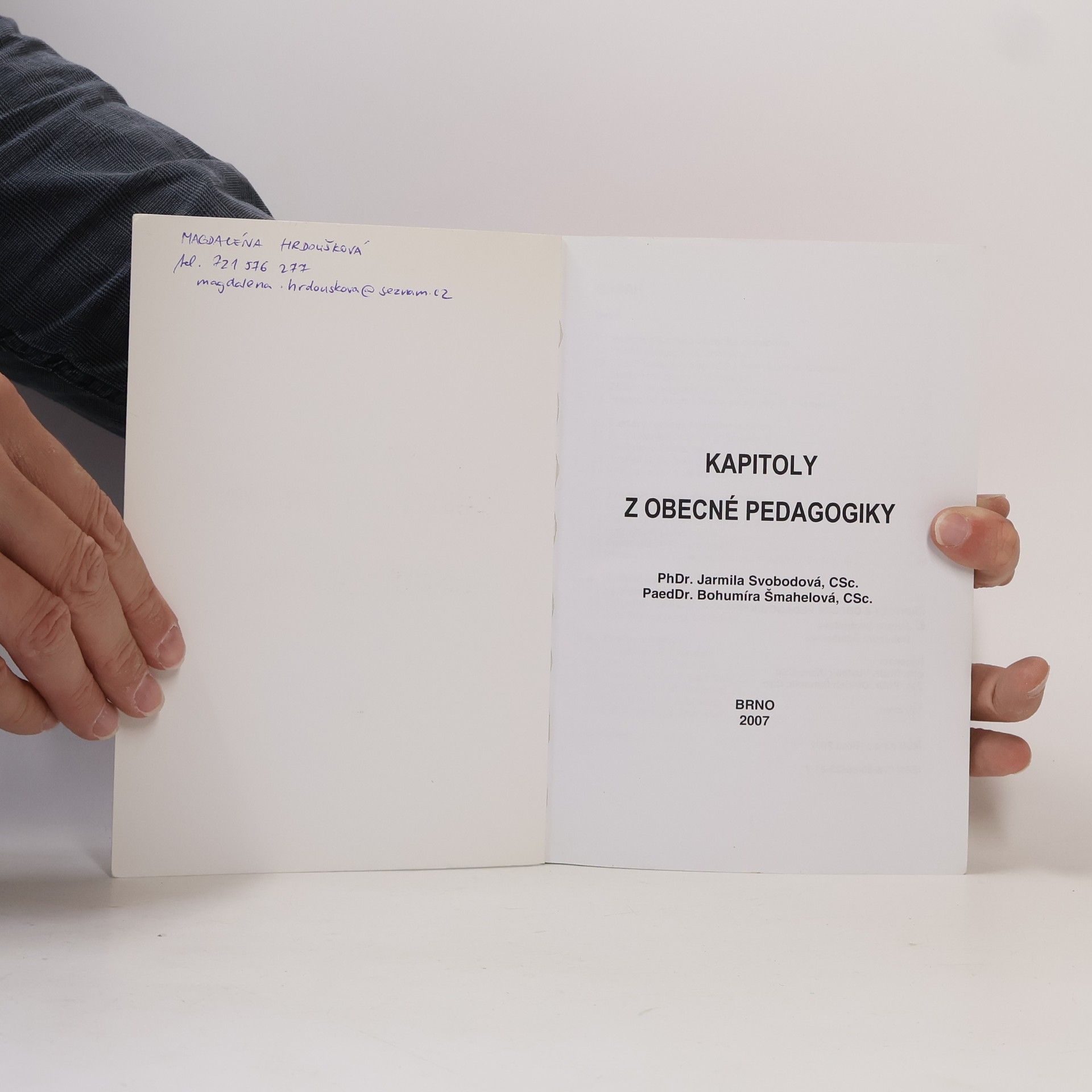 Jarmila Svobodová Kapitoly z obecné pedagogiky