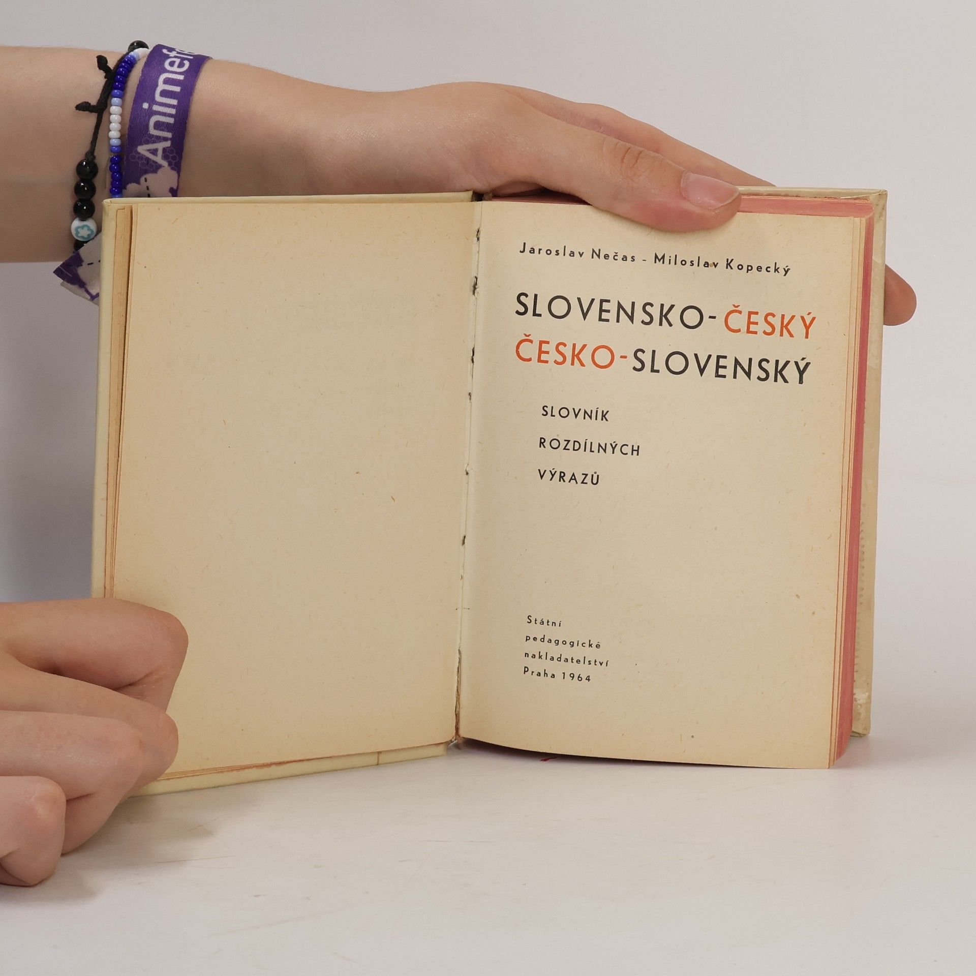 Jaroslav Nečas Slovensko-český a česko-slovenský slovník rozdílných výrazů. Slovník rozdílných výrazů