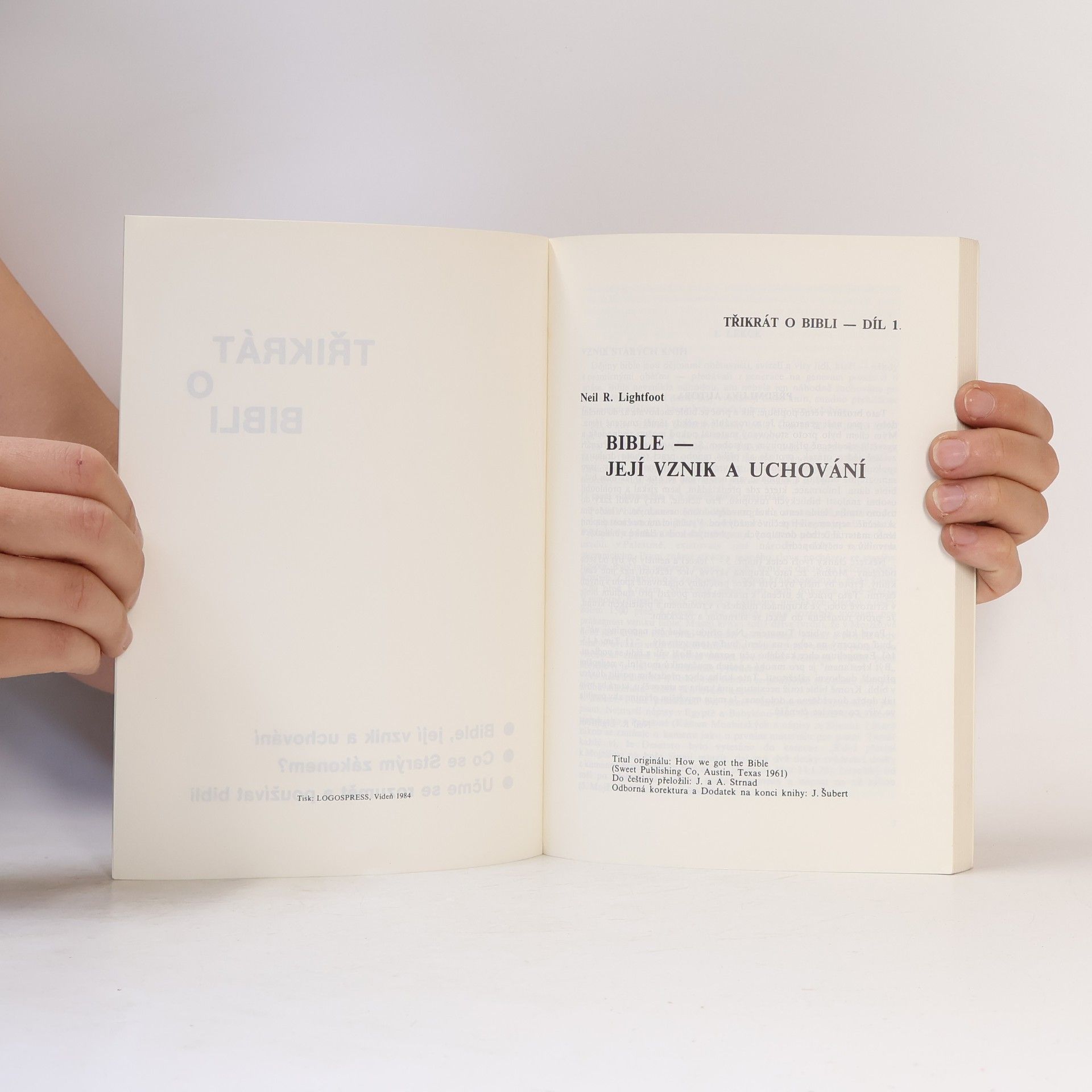 Neil R. Lightfoot Třikrát o bibli