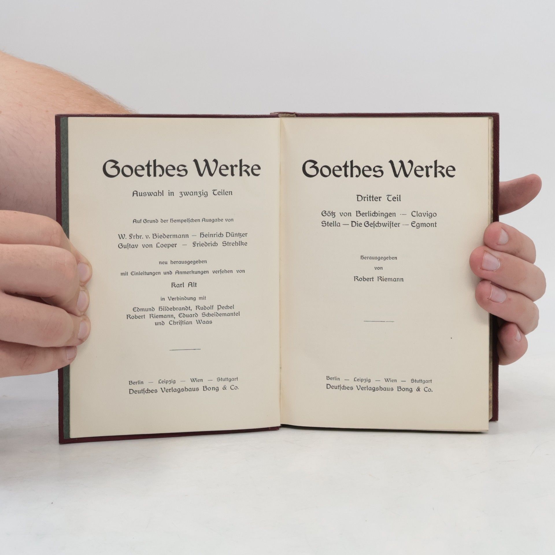 Johann Wolfgang von Goethe Goethes Werke 3-5