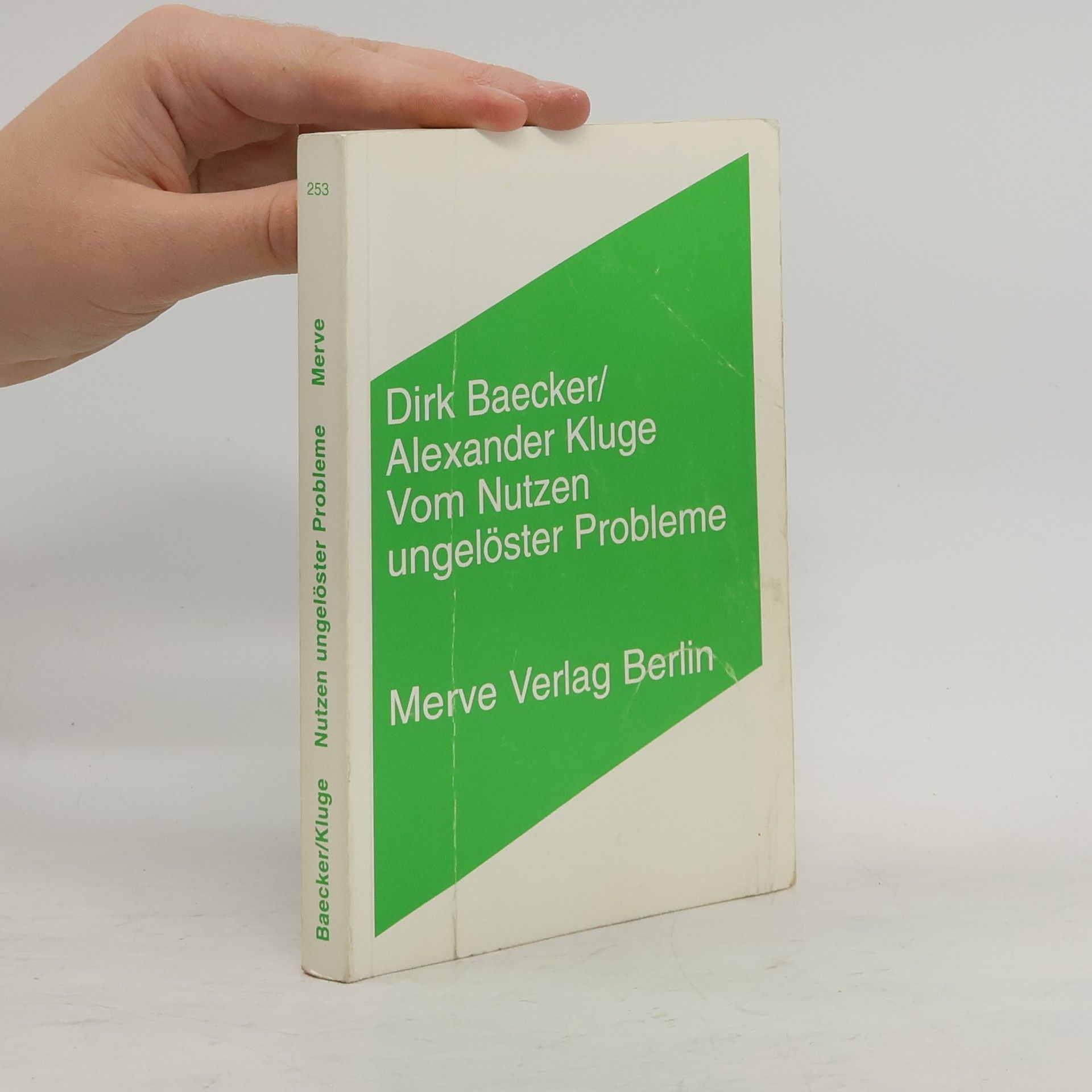 Dirk Baecker Vom Nutzen ungelöster Probleme