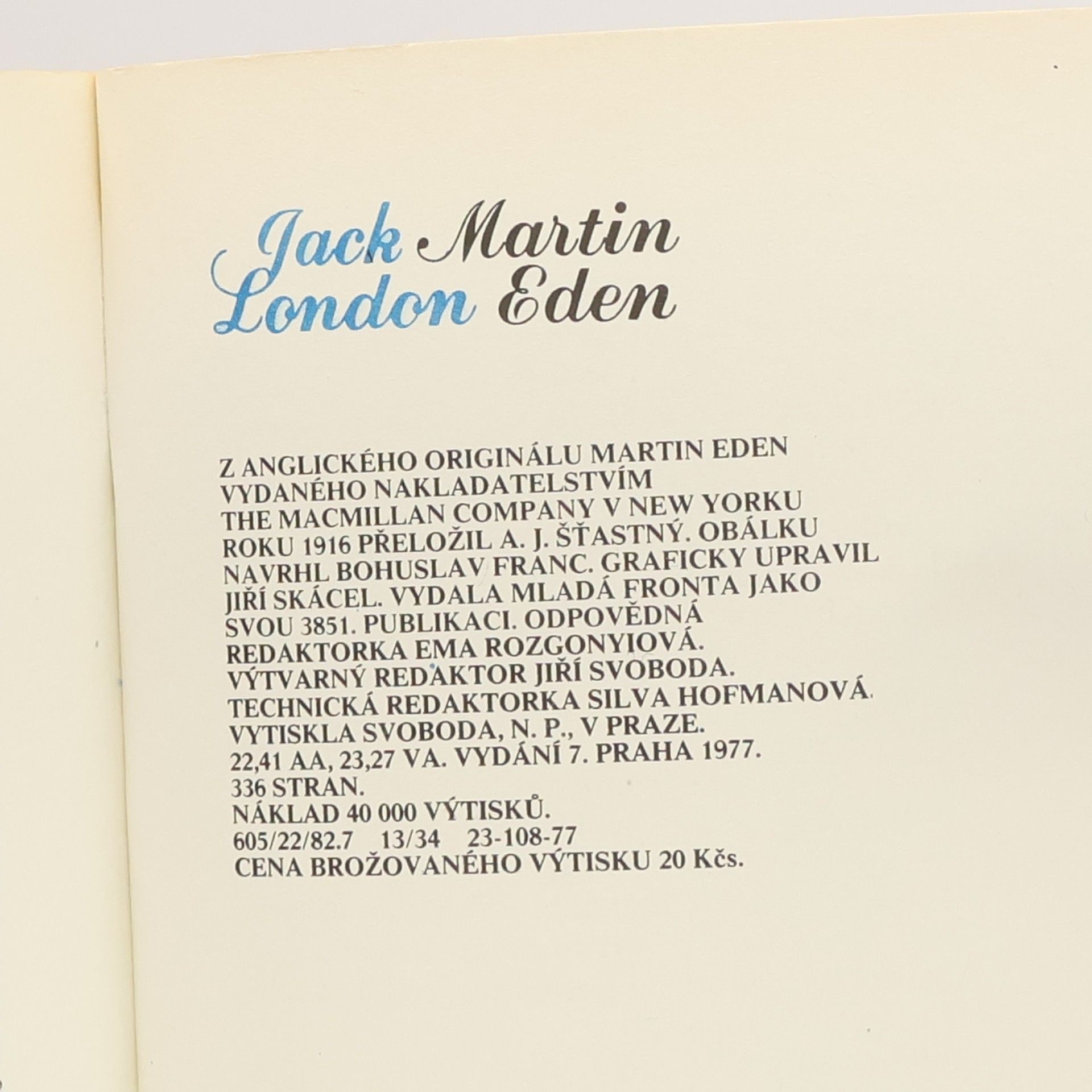 Jack London Martin Eden
