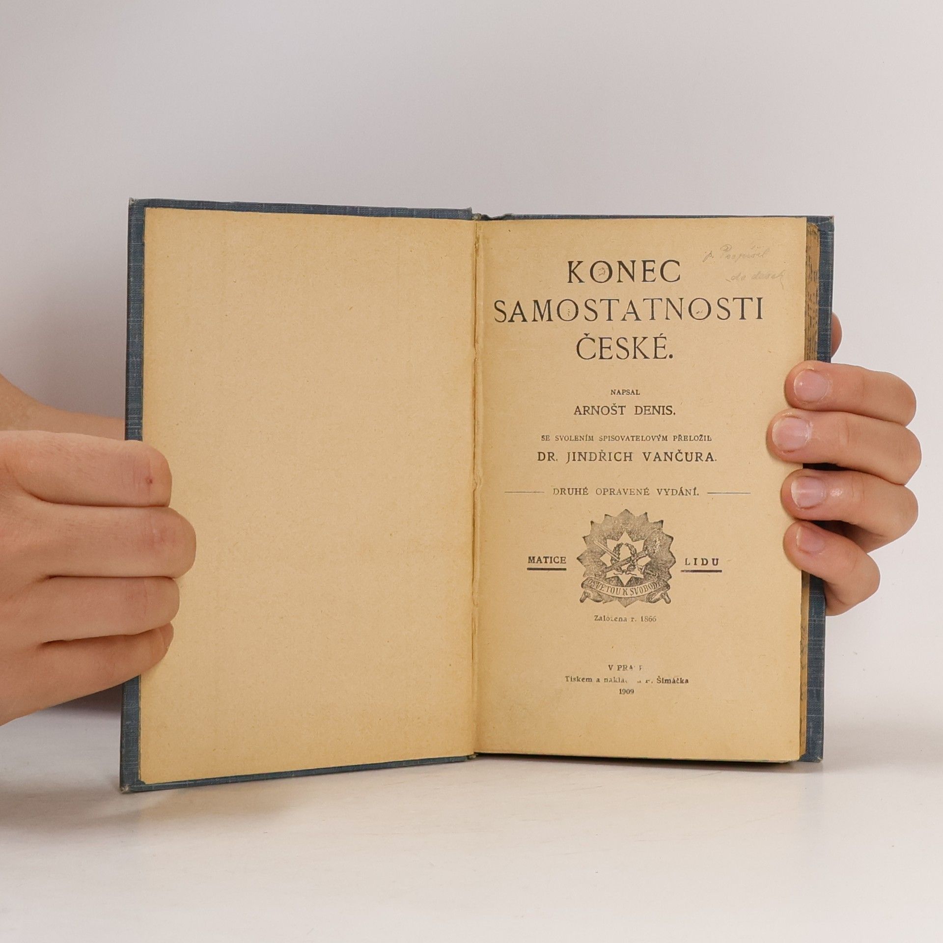 Arnošt Denis Konec samostatnosti české