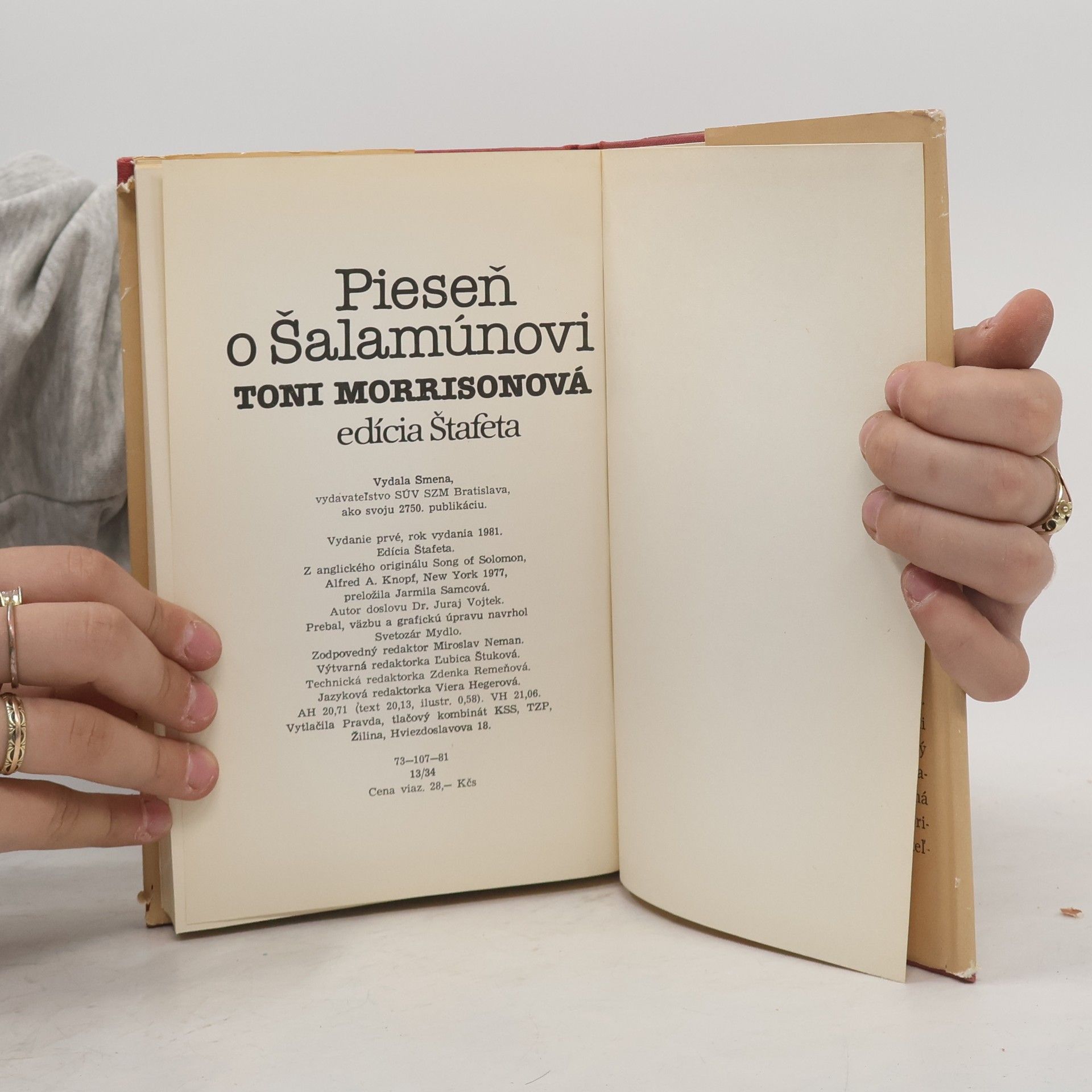 Toni Morrison Pieseň o Šalamúnovi