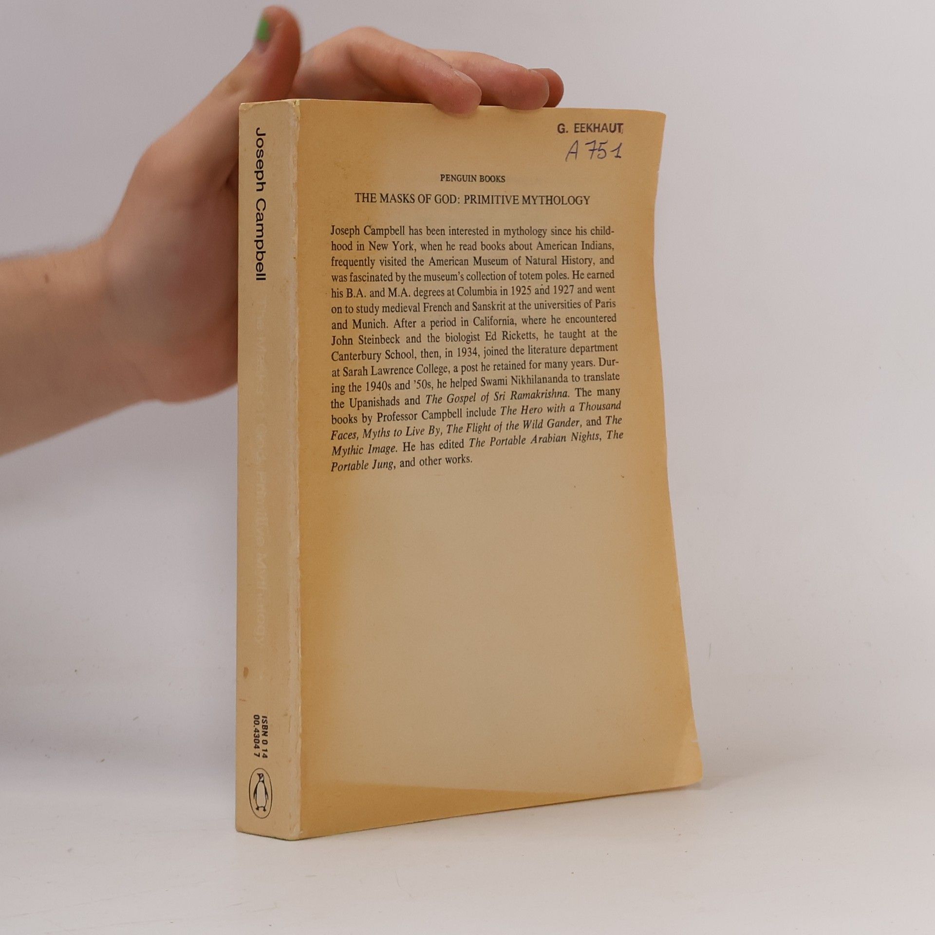 Joseph Campbell Primitive mythology