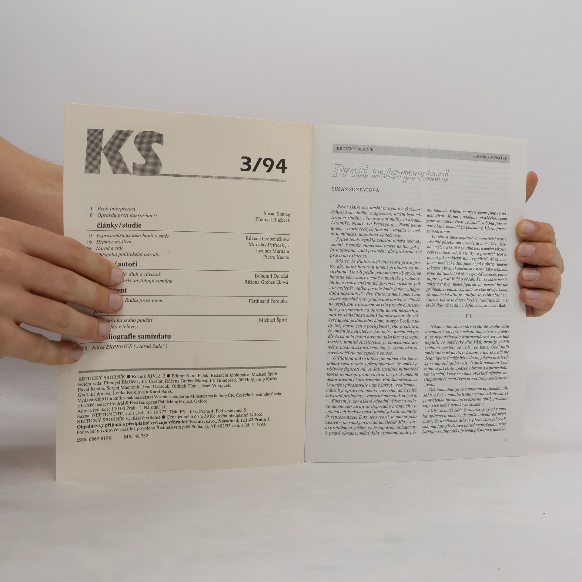 Autorenkollektiv Kritický sborník 3/1994