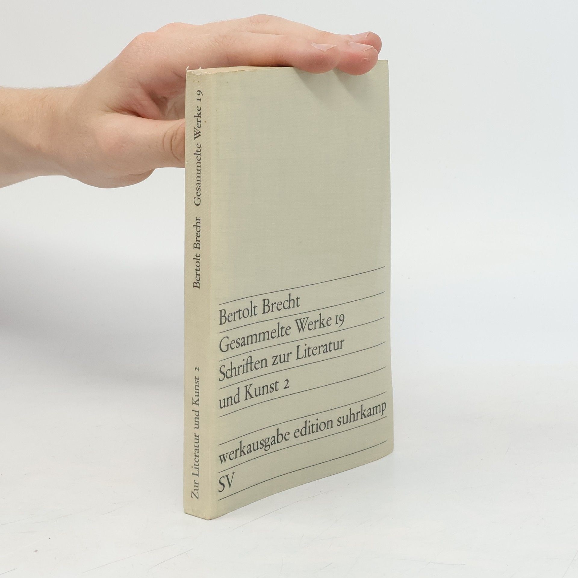 Bertolt Brecht Gesammelte Werke 19. Schriften zum Literatur und Kunst 2