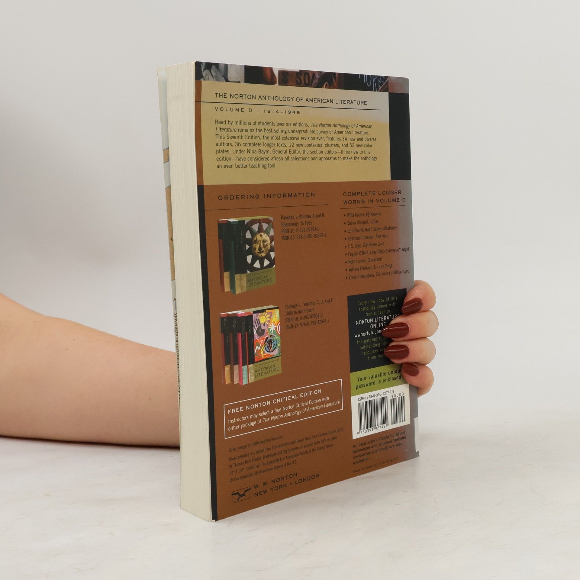 Nina Baym The Norton Anthology of American Literature: Volume D