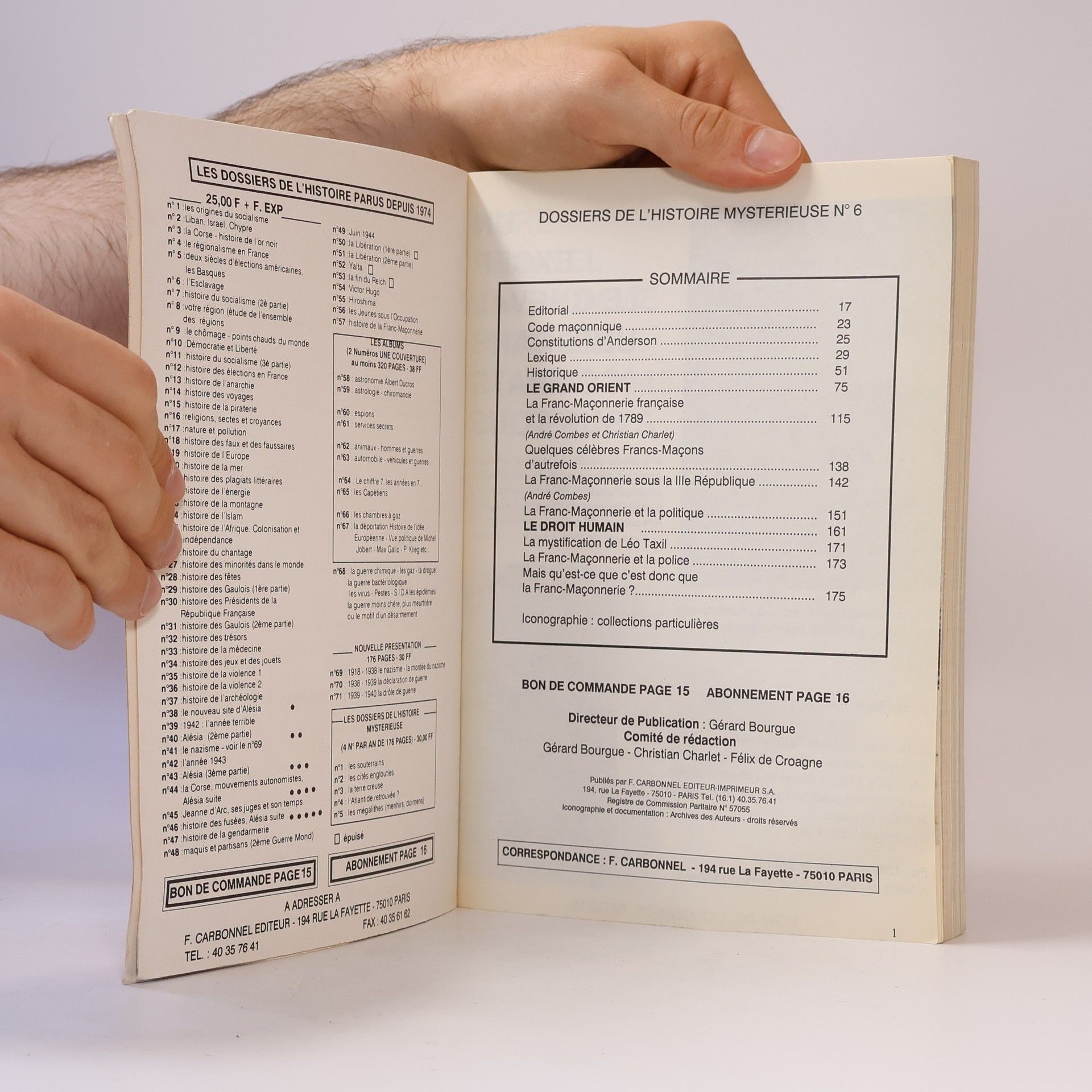 Kolektiv autorů Les dossiers de l'histoire mystérieuse N. 6