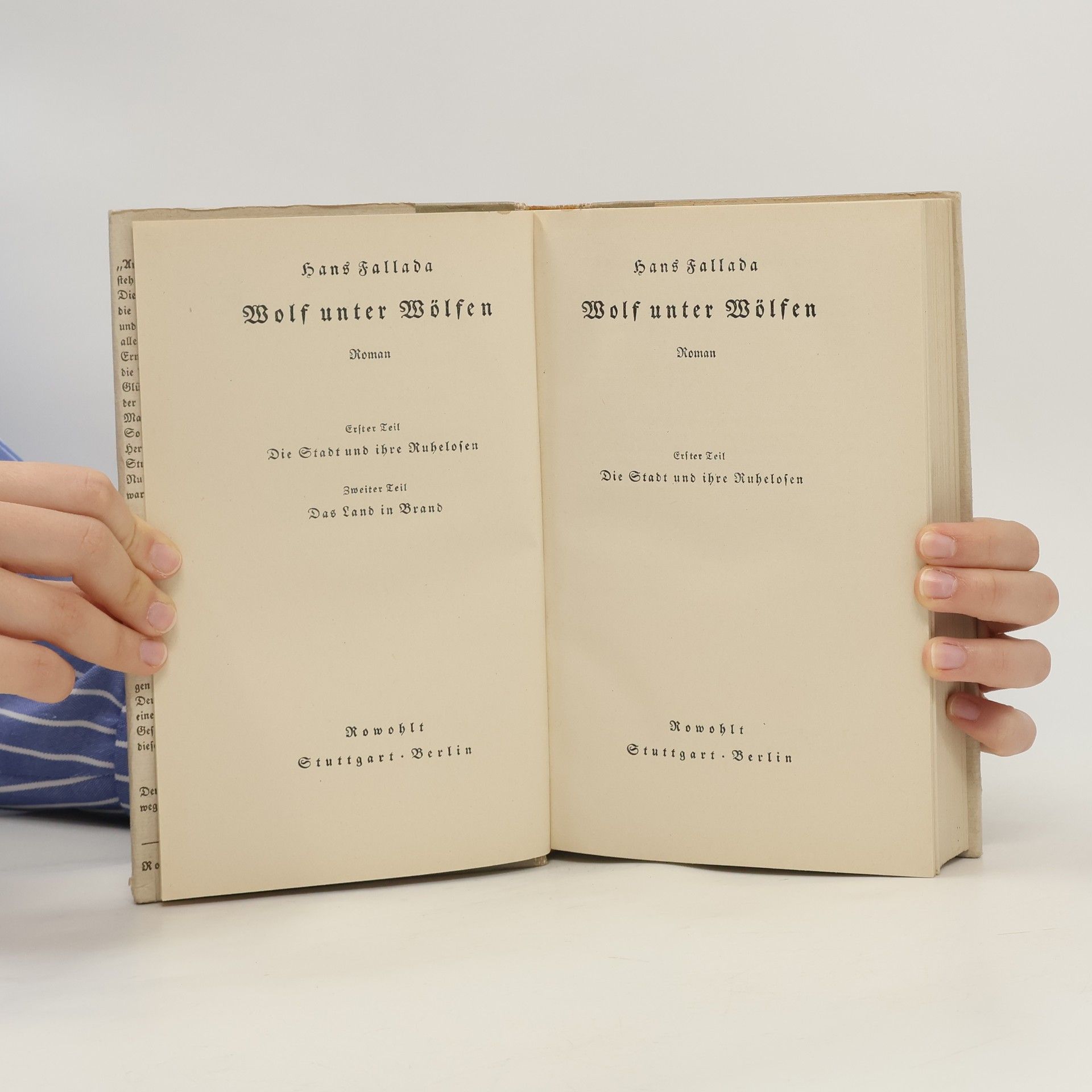 Hans Fallada Wolf unter Wölfen 1