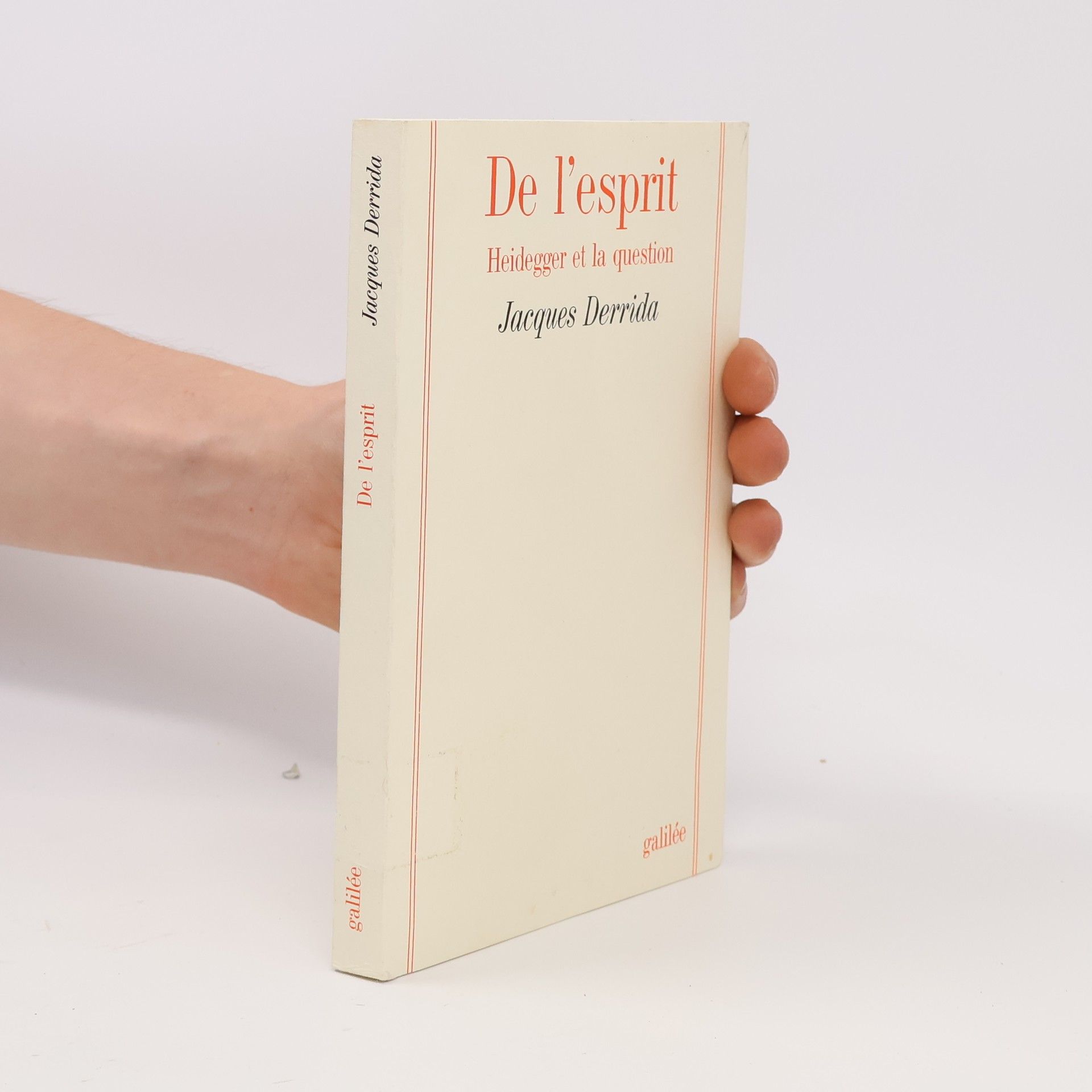 Jacques Derrida De l'esprit