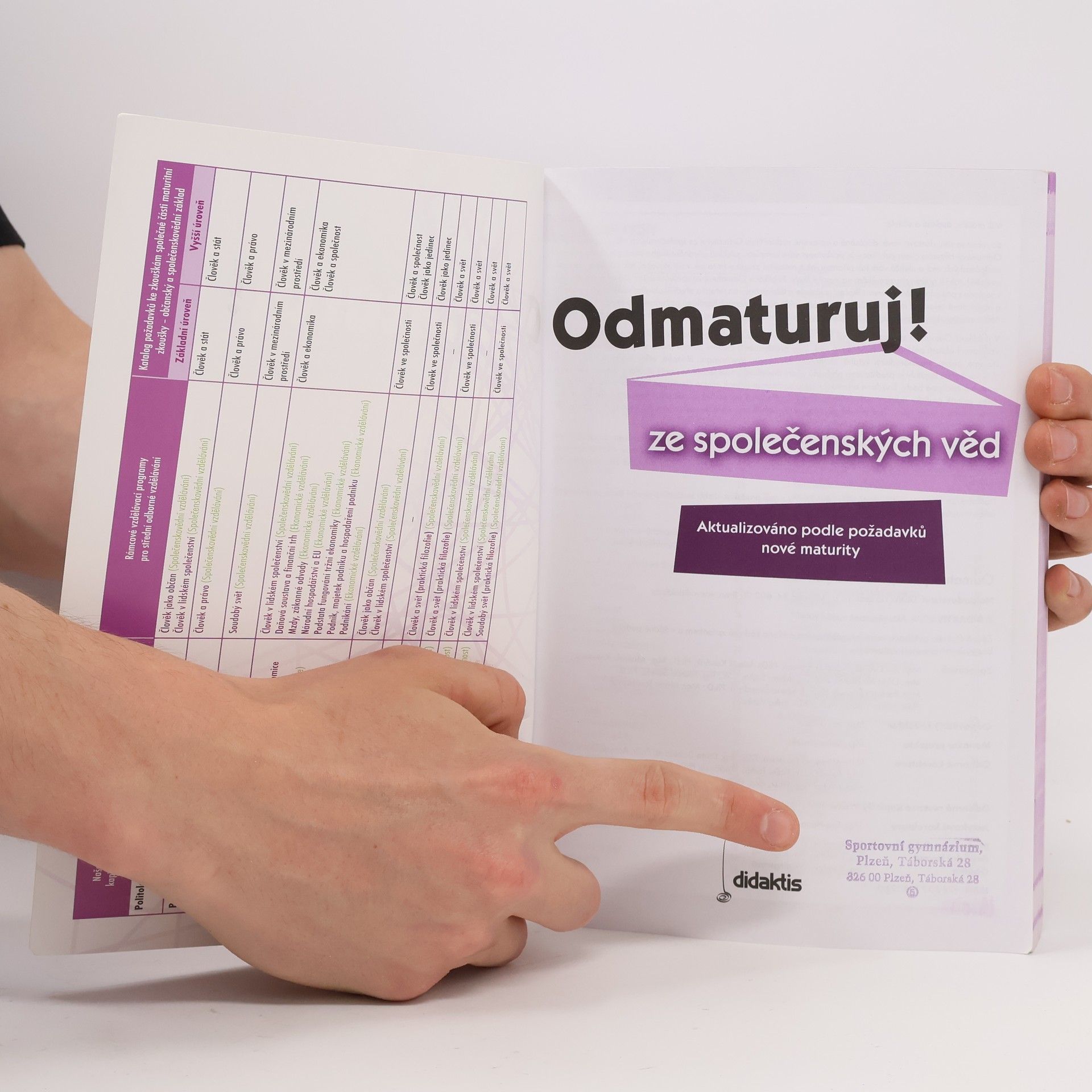 Jan Dvořák Odmaturuj! ze společenských věd