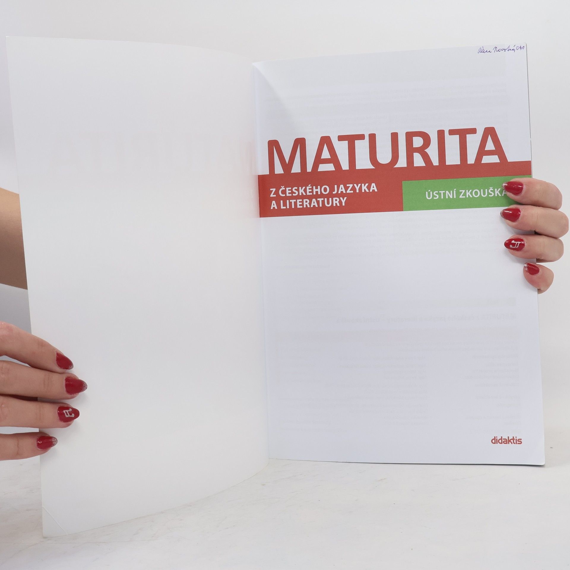 Petra Adámková Maturita z českého jazyka a literatury. Ústní zkouška