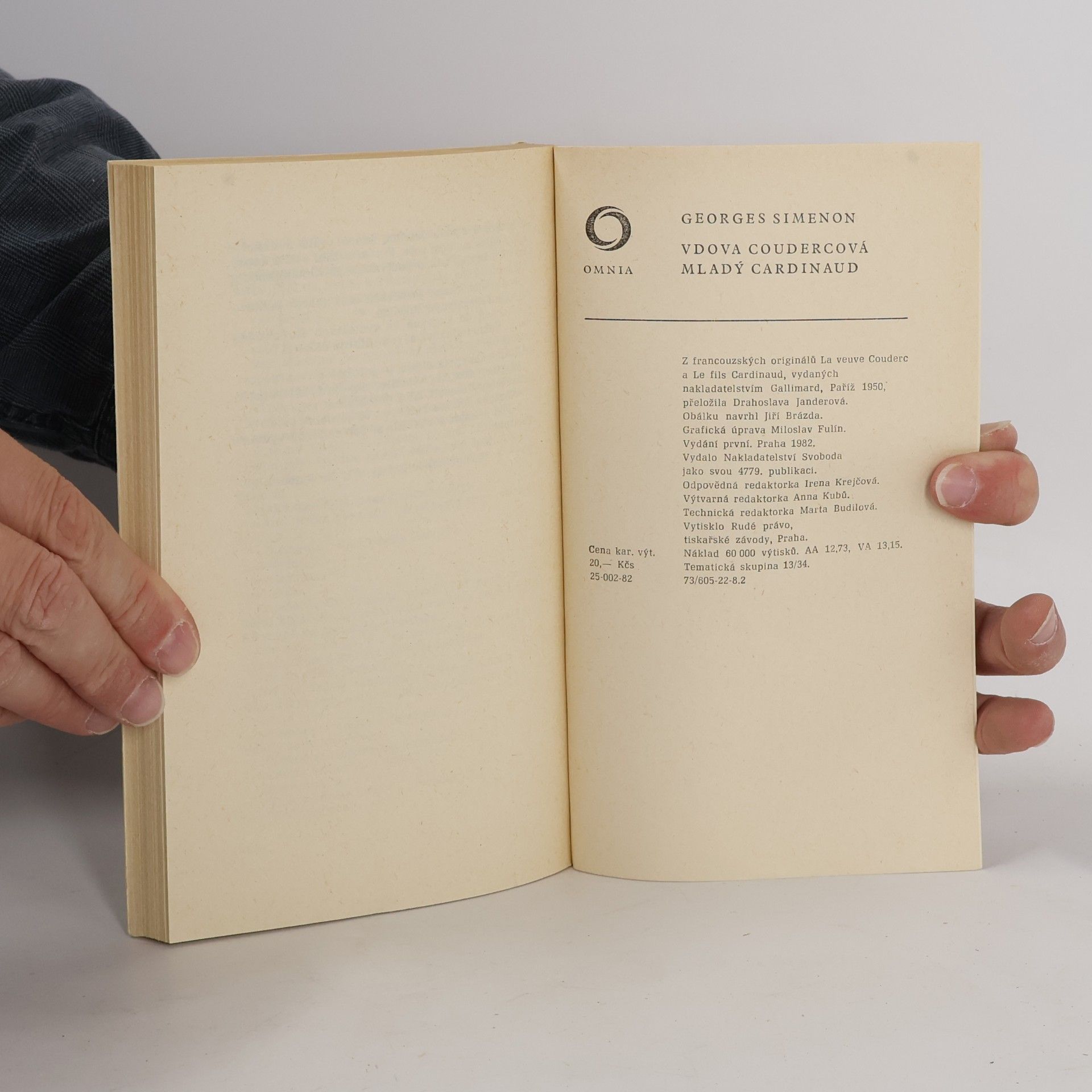 Georges Simenon Vdova Coudercová. Mladý Cardinaud