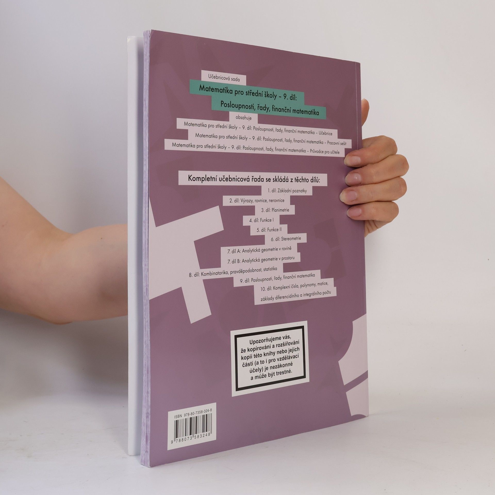Magda Králová Matematika pro střední školy. 9. díl, pracovní sešit