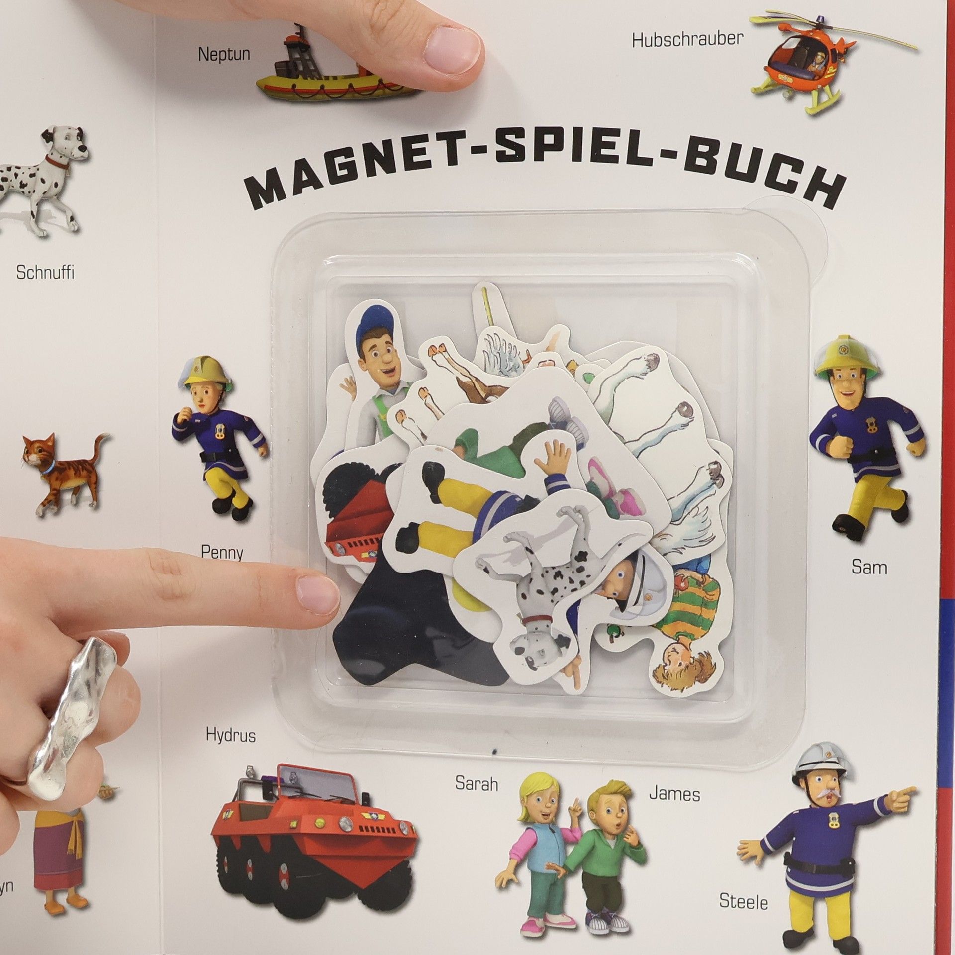 Schwager und Steinlein Feuerwehrmann Sam. Magnet-Spiel-Buch