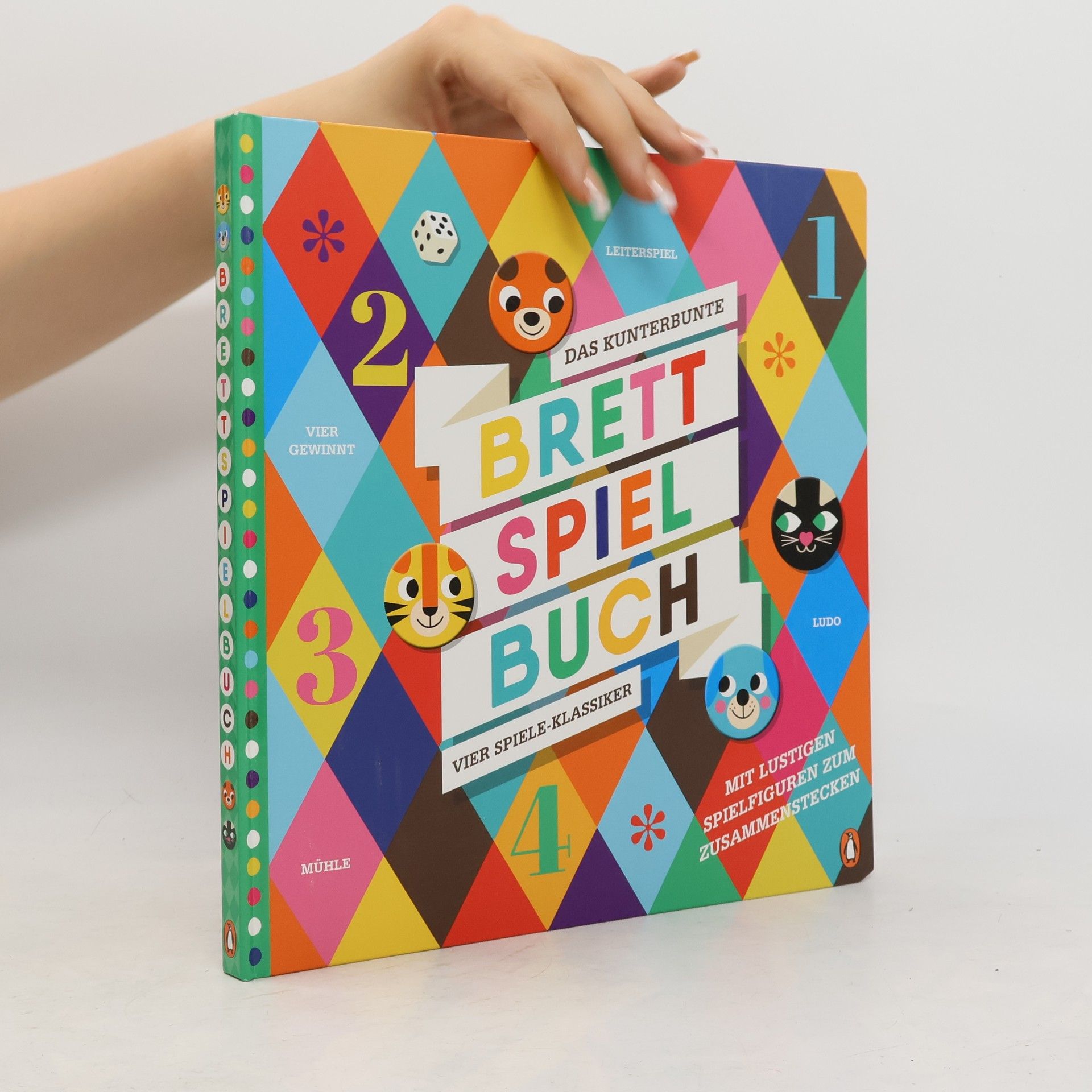 Das kunterbunte Brettspiel-Buch – Vier Spiele-Klassiker. Interaktives Buch ab 4 Jahren