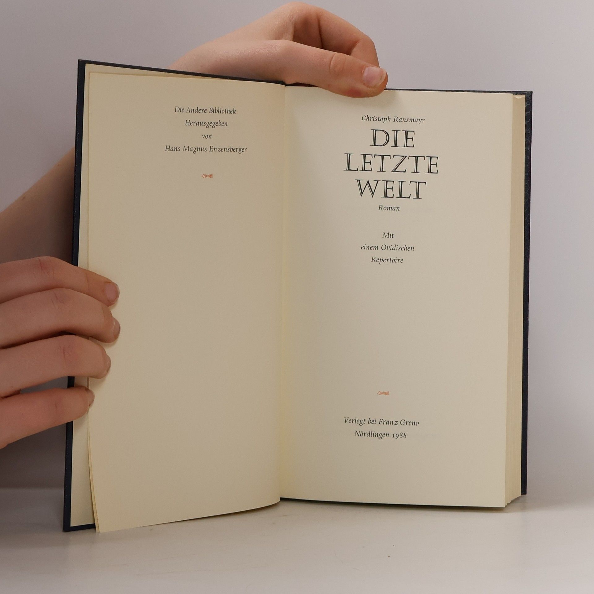 Christoph Ransmayr Die letzte Welt