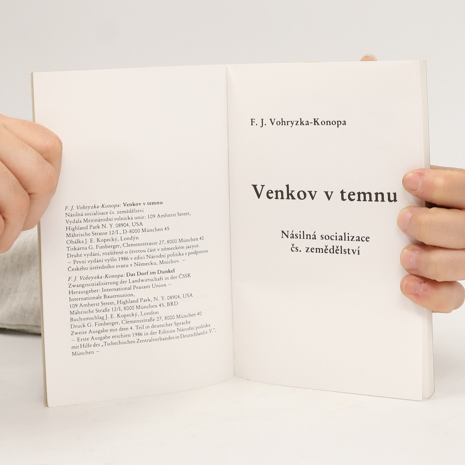 F.J. Vohryzka-Konopa Venkov v temnu