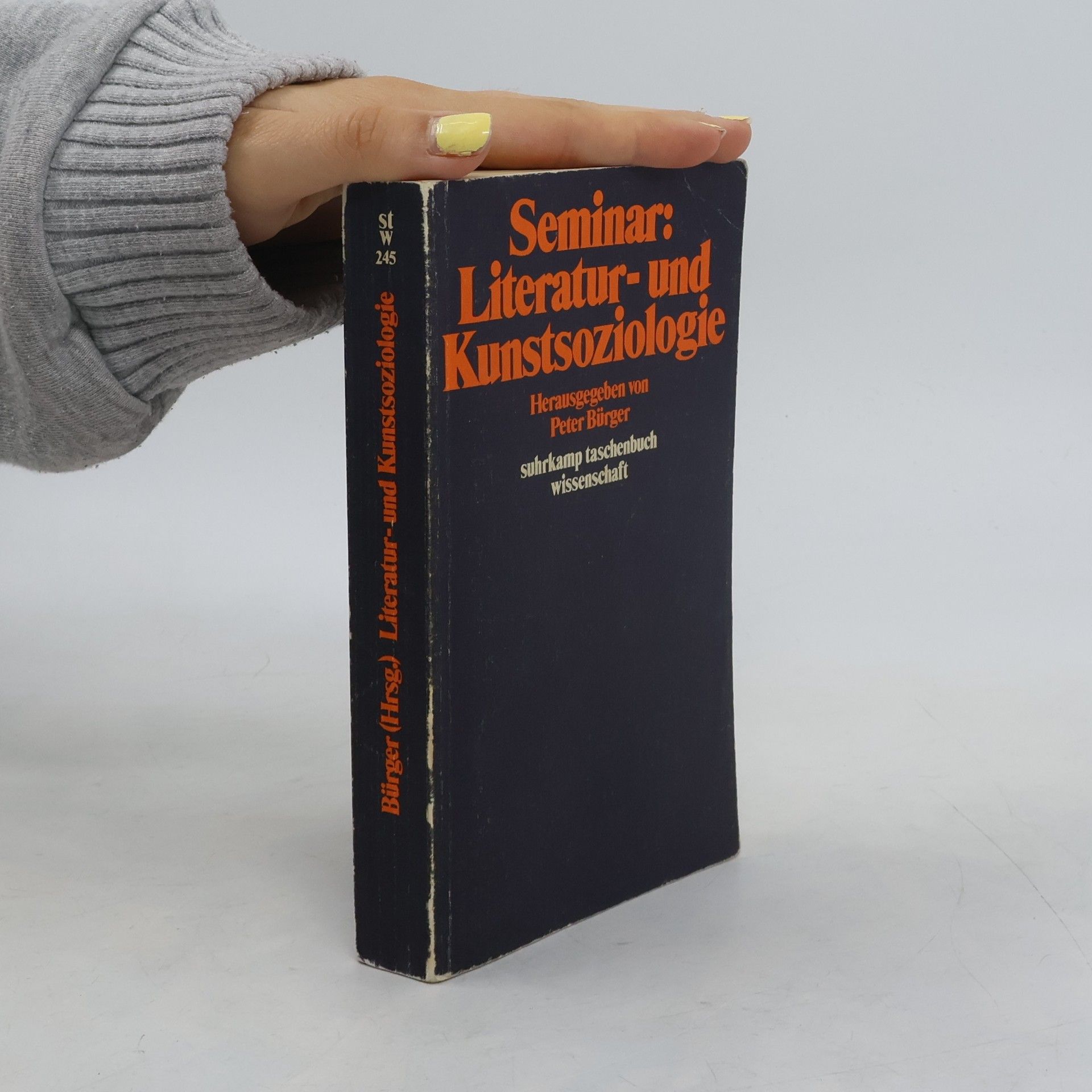 Peter Bürger Seminar Literatur- und Kunstsoziologie