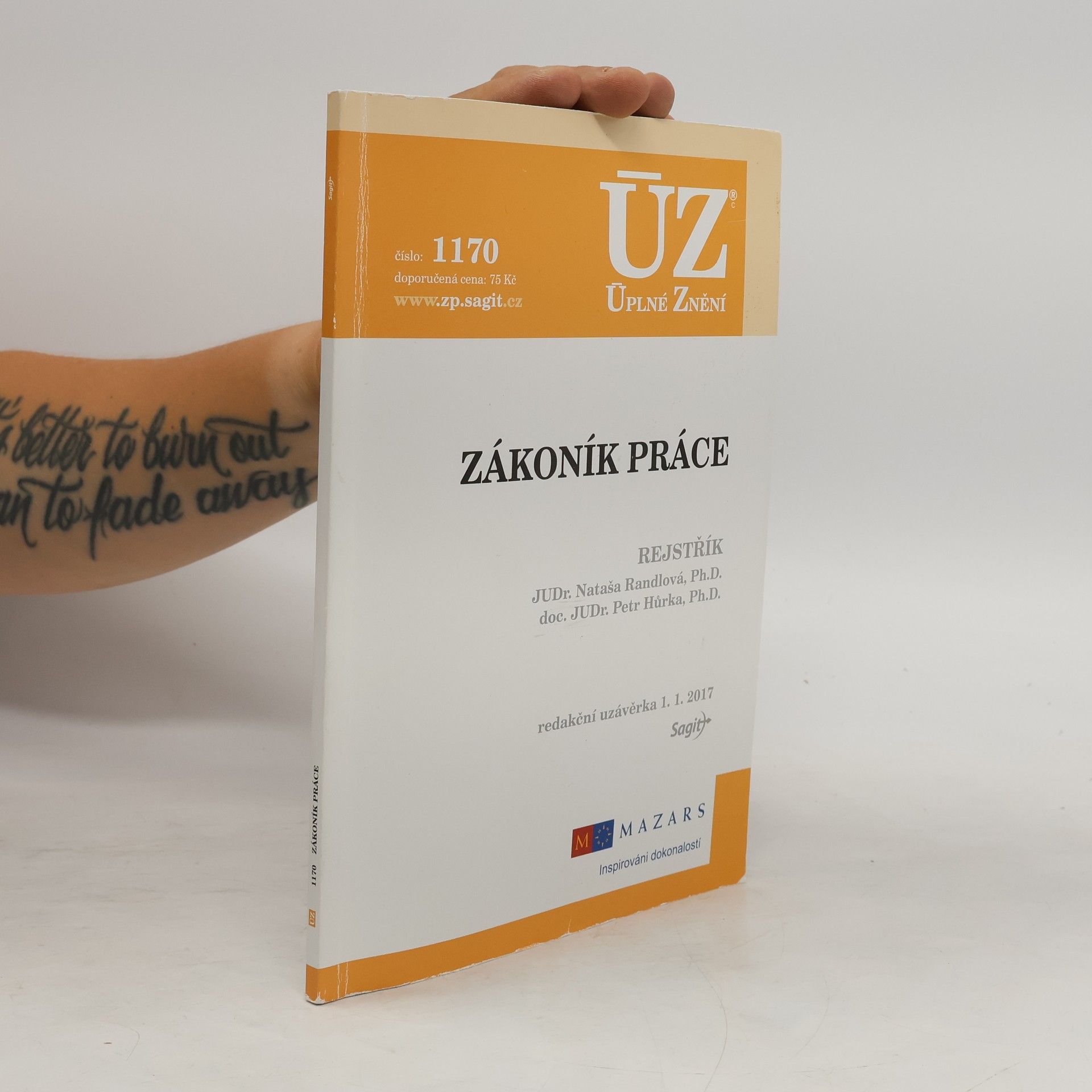 Zákoník práce: rejstřík, redakční uzávěrka 1. 1. 2017