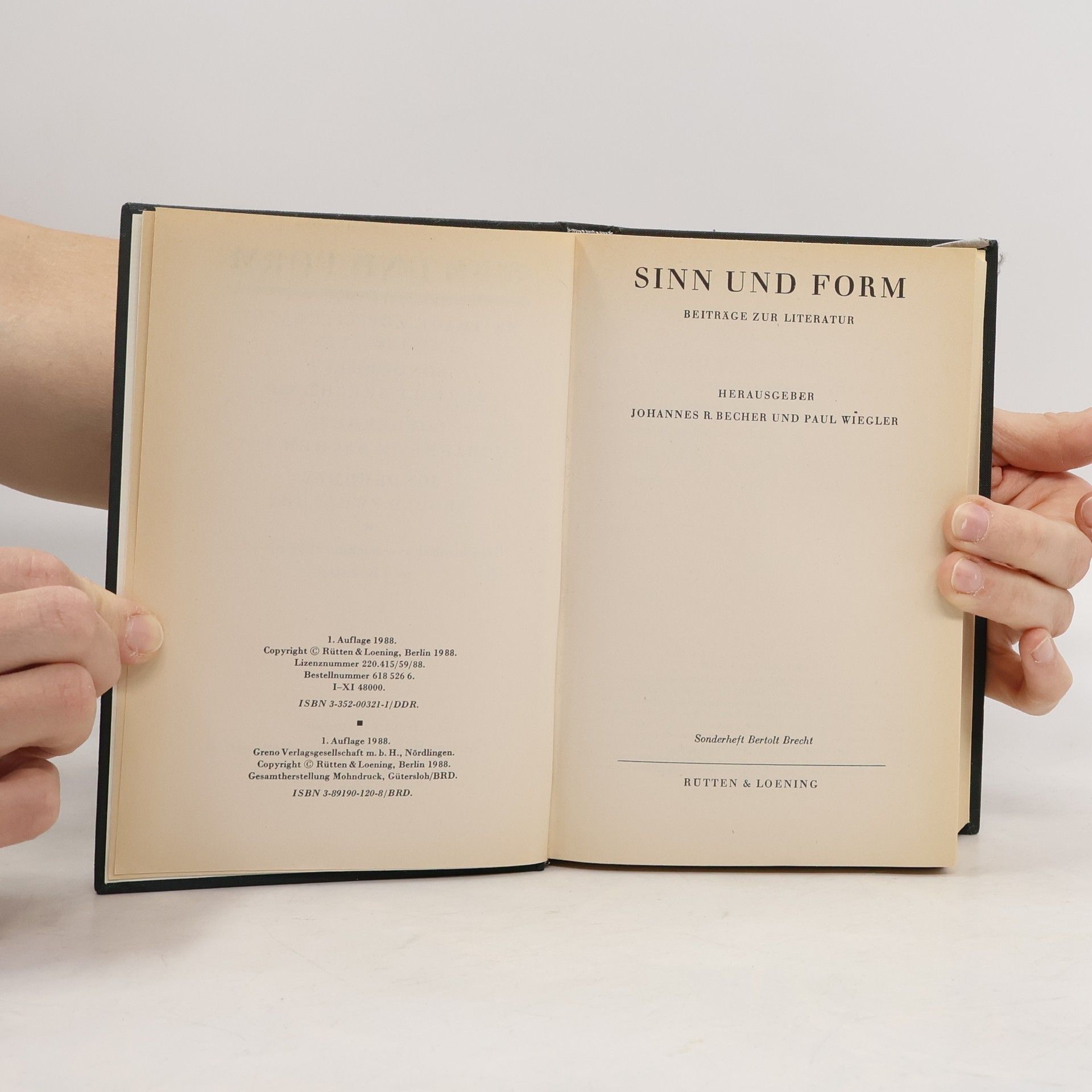 Various authors Sinn und Form IX. Die ersten zehn Jahre