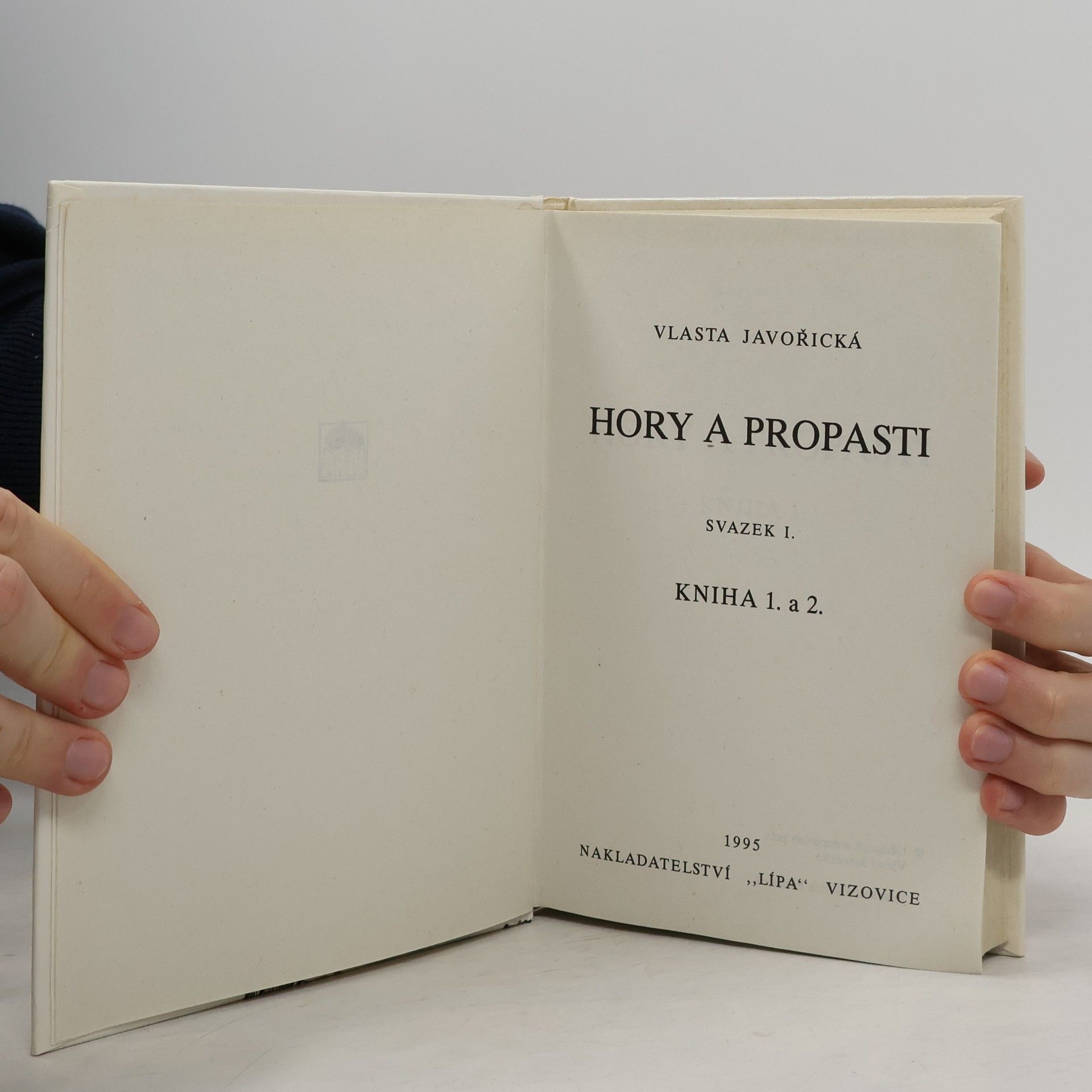 Vlasta Javořická Hory a propasti I. Kniha 1. a 2.